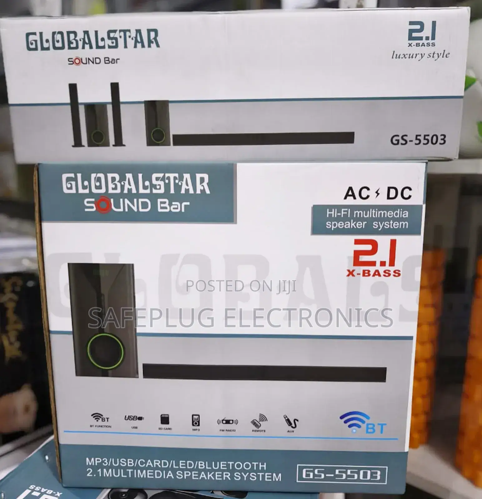 Gs-5503 - Globalstar Soundbar Ac-Dc 2.1 X-Bass Speaker System