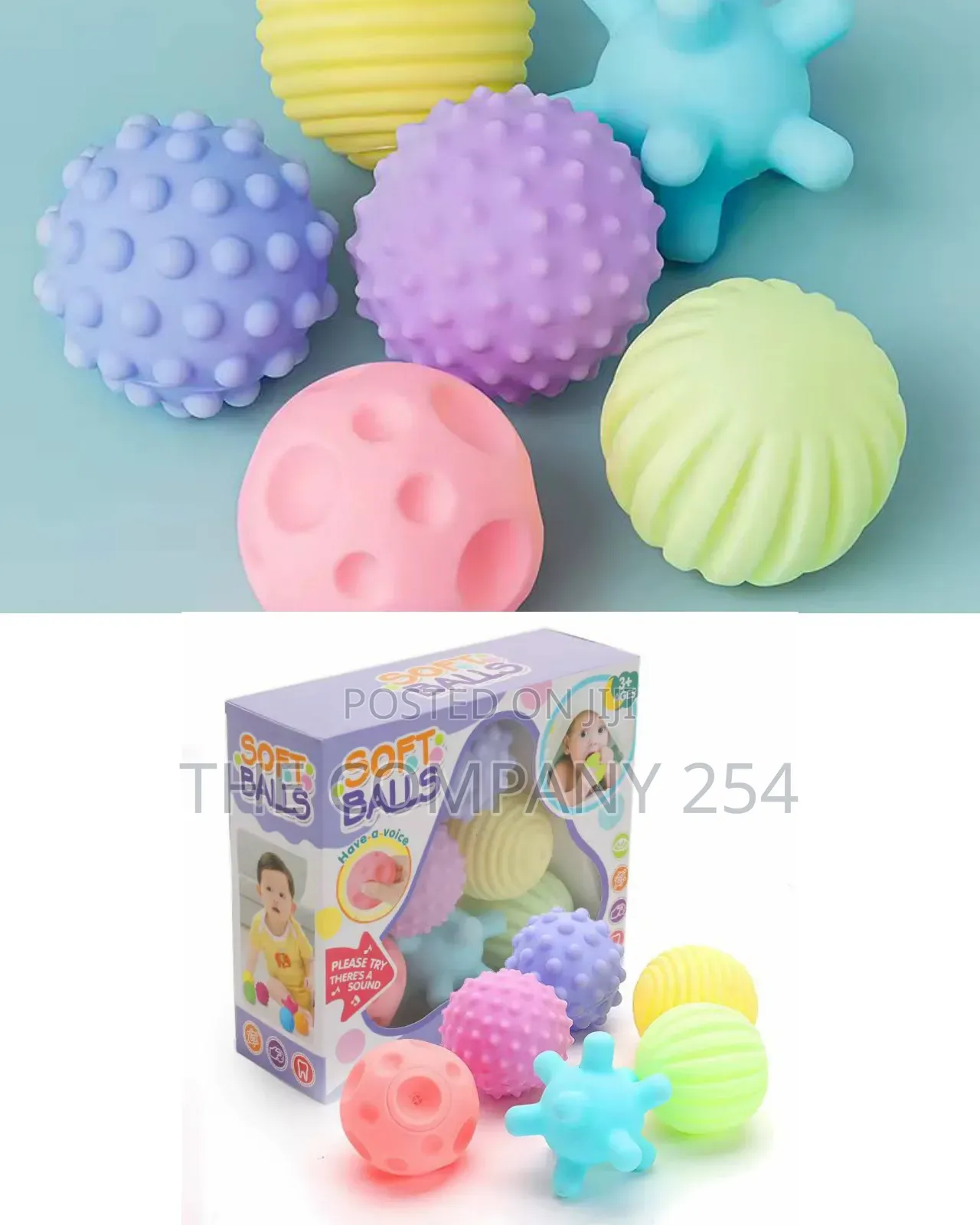 6 Pieces Colorful Soft Balls 
Make Sound When You Press
 at KSH 1000