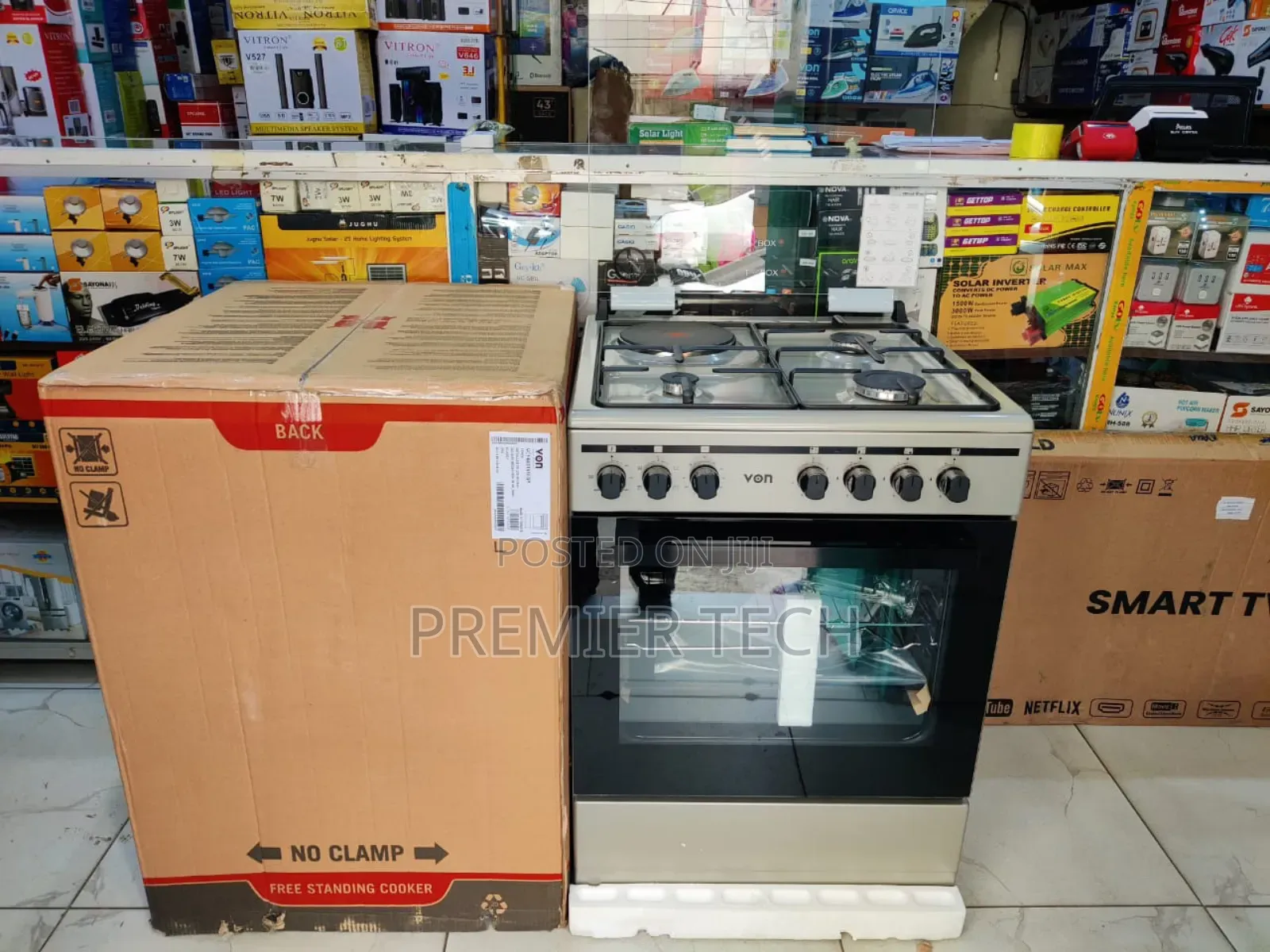 *Von Cooker 60cmx60cm 3 Gas + 1 Electric Rapid Plate,