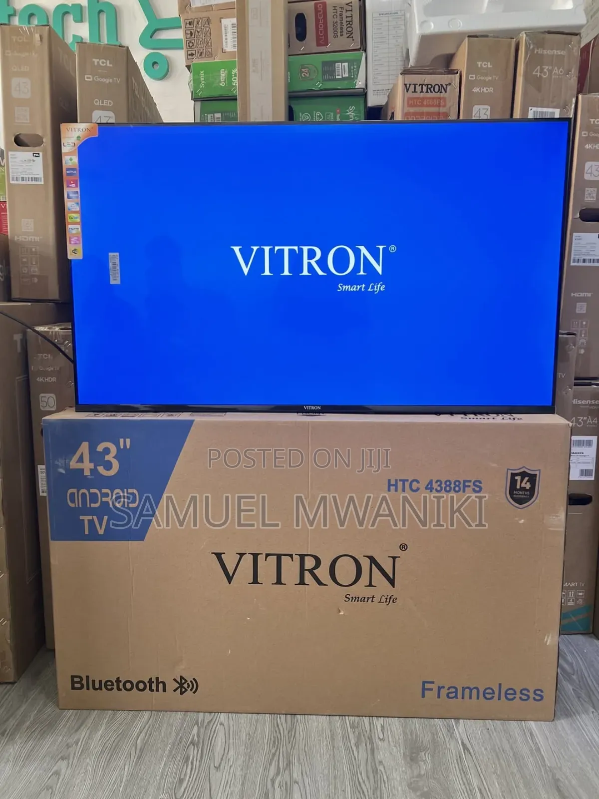 Vitron 43′′ Smart Android Frameless TV Latest Model With Bluetooth