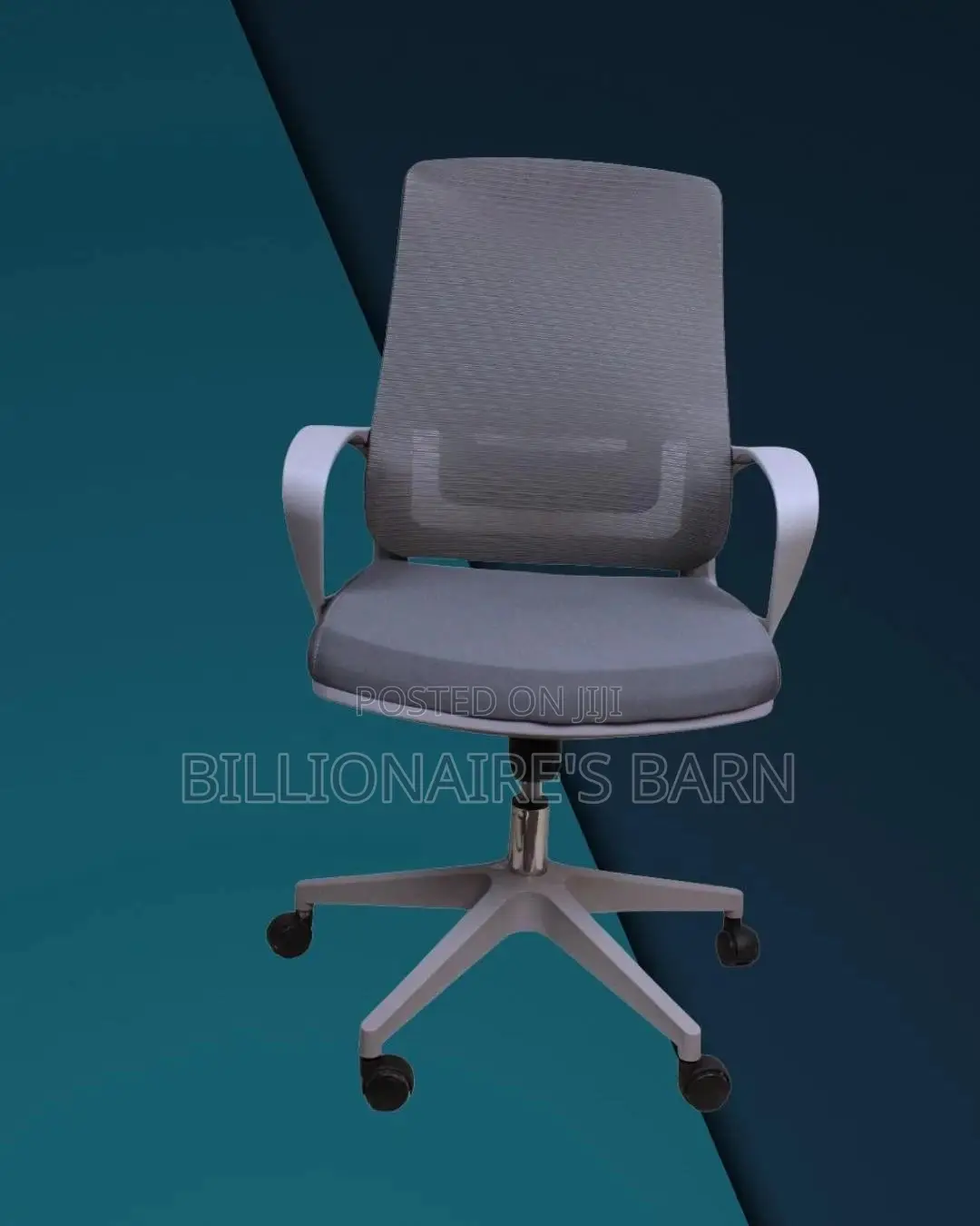 Premium Grey Ergonomic Mesh Office Chair — Fits Compact Office Spaces