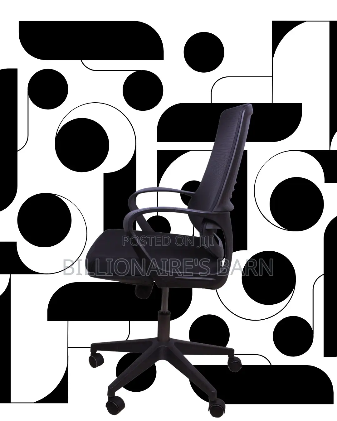 Black Ergonomic Mesh Office Chair (Breathable) — Restocked!
