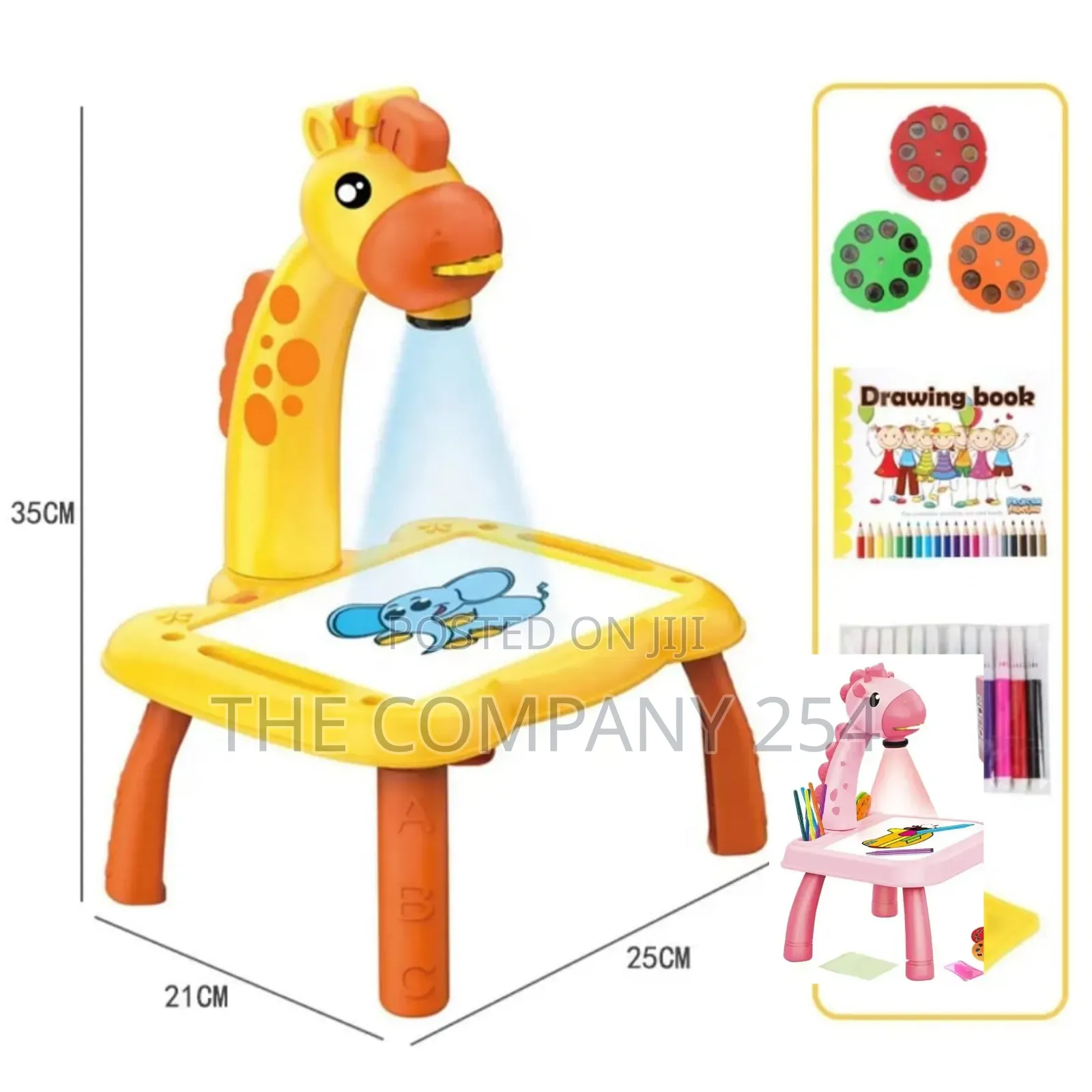 Projector Drawing Set Available Pink ,Yellow for Drawing Etertaiment