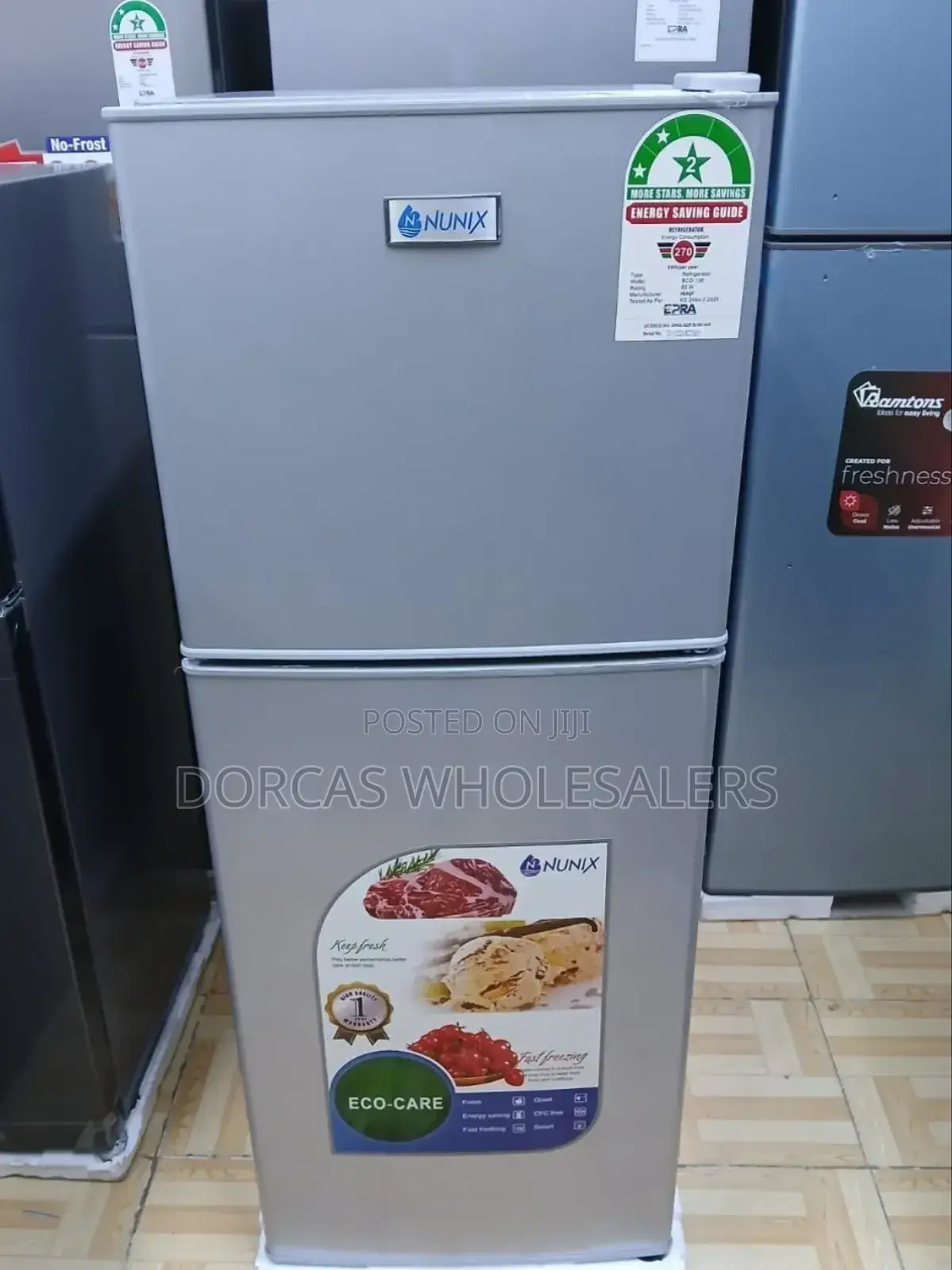 Nunix 210litres Fridge Double Door