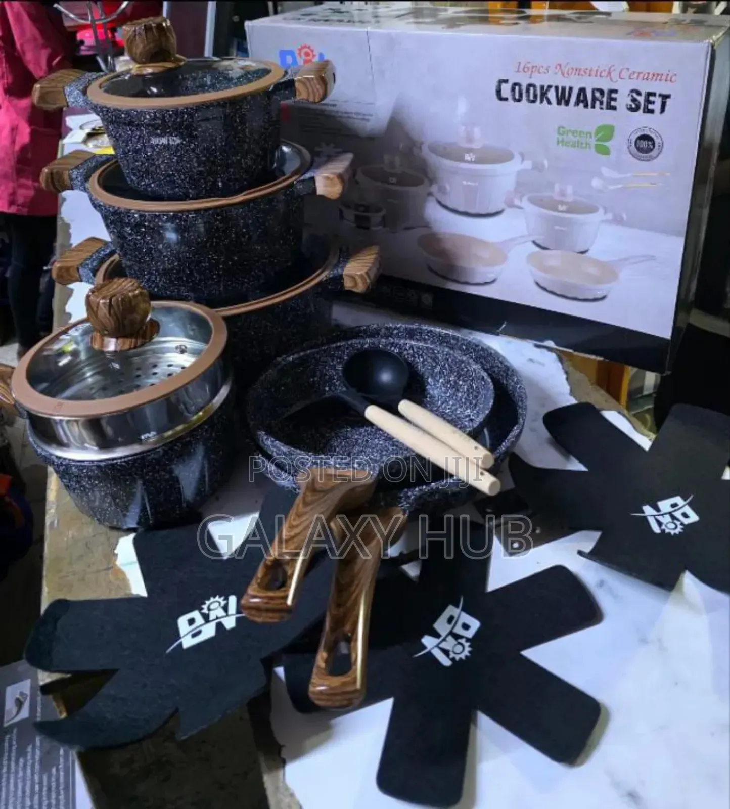 16pcs Bowen Heavy Granite Cookware Set