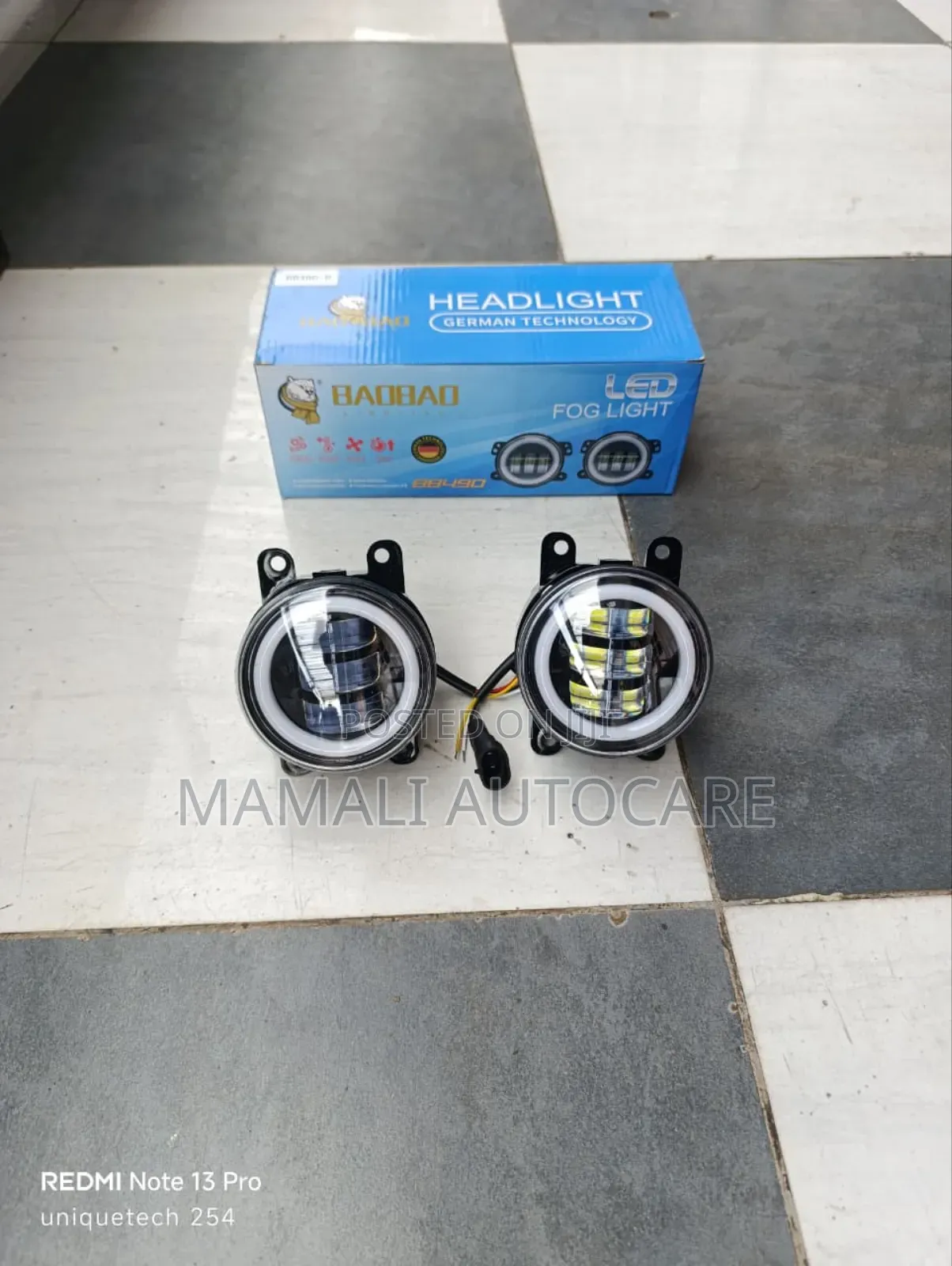 Led Fog Lights 3.5"/4" Universal Fit With Yellow Indicator
