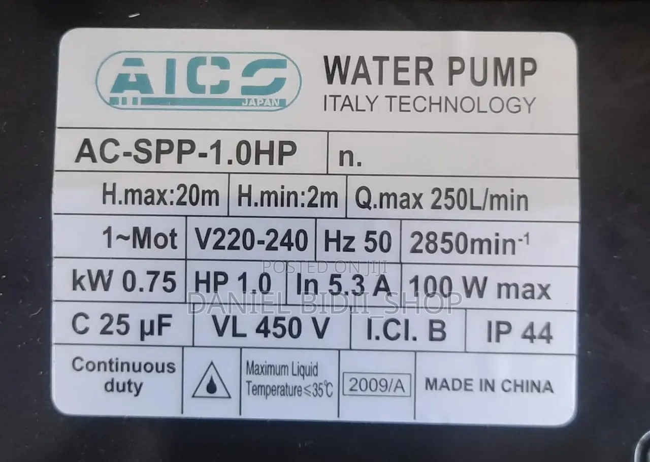 Ac-spp-1.0hp Aico Japan Swimming Pool Pump Head Max 20 Mtrs 250l/Min