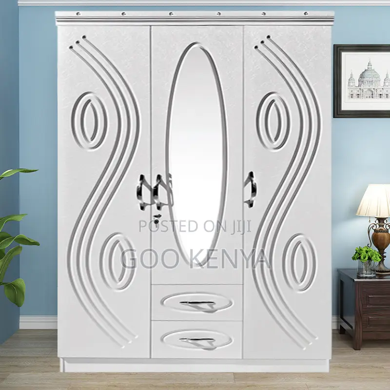 Home Wardrobe; Modern MDF Double Door Clothes Organizer