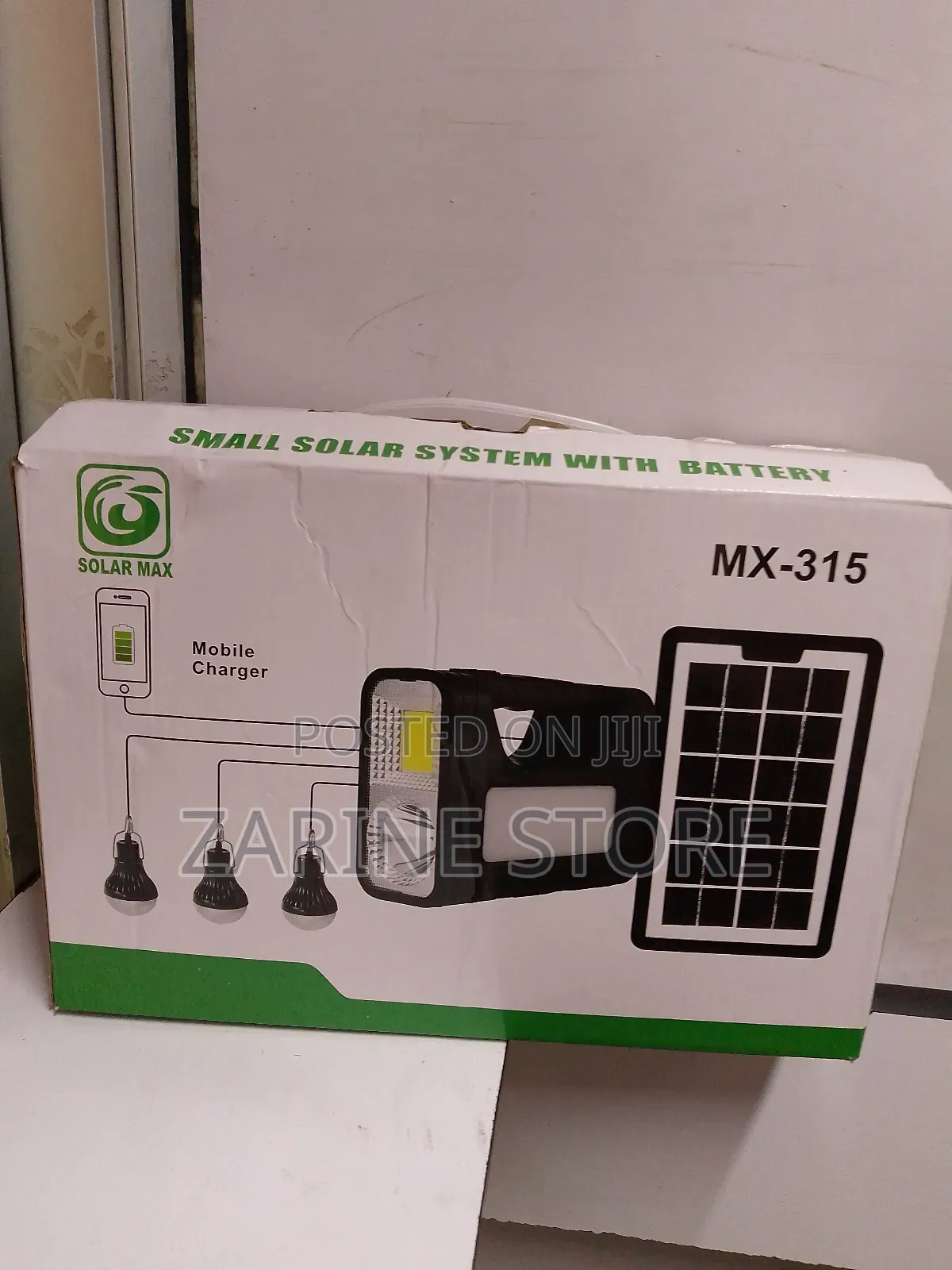 Solar Max Mx-315 Solar System With Battery, 3 Bulb a Torch