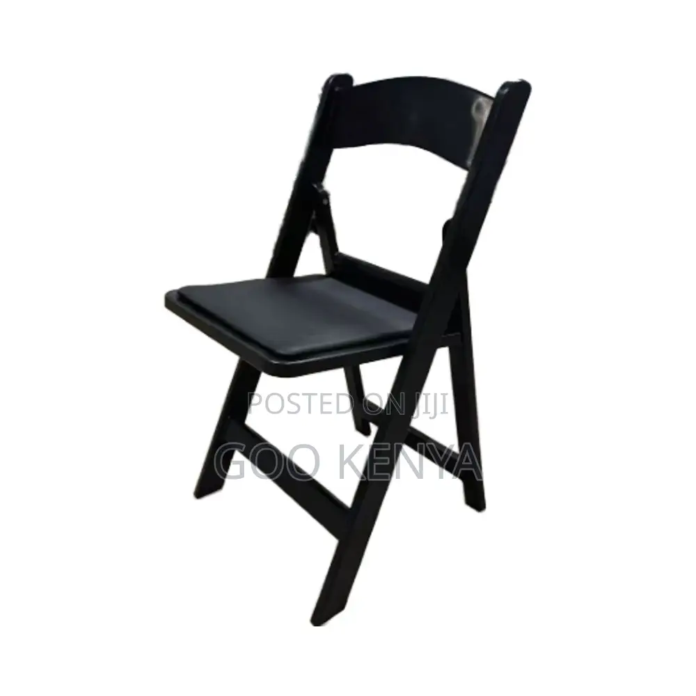 Outdoor Chair; White Foldable Wooden Garden Chair for Weddings/Events