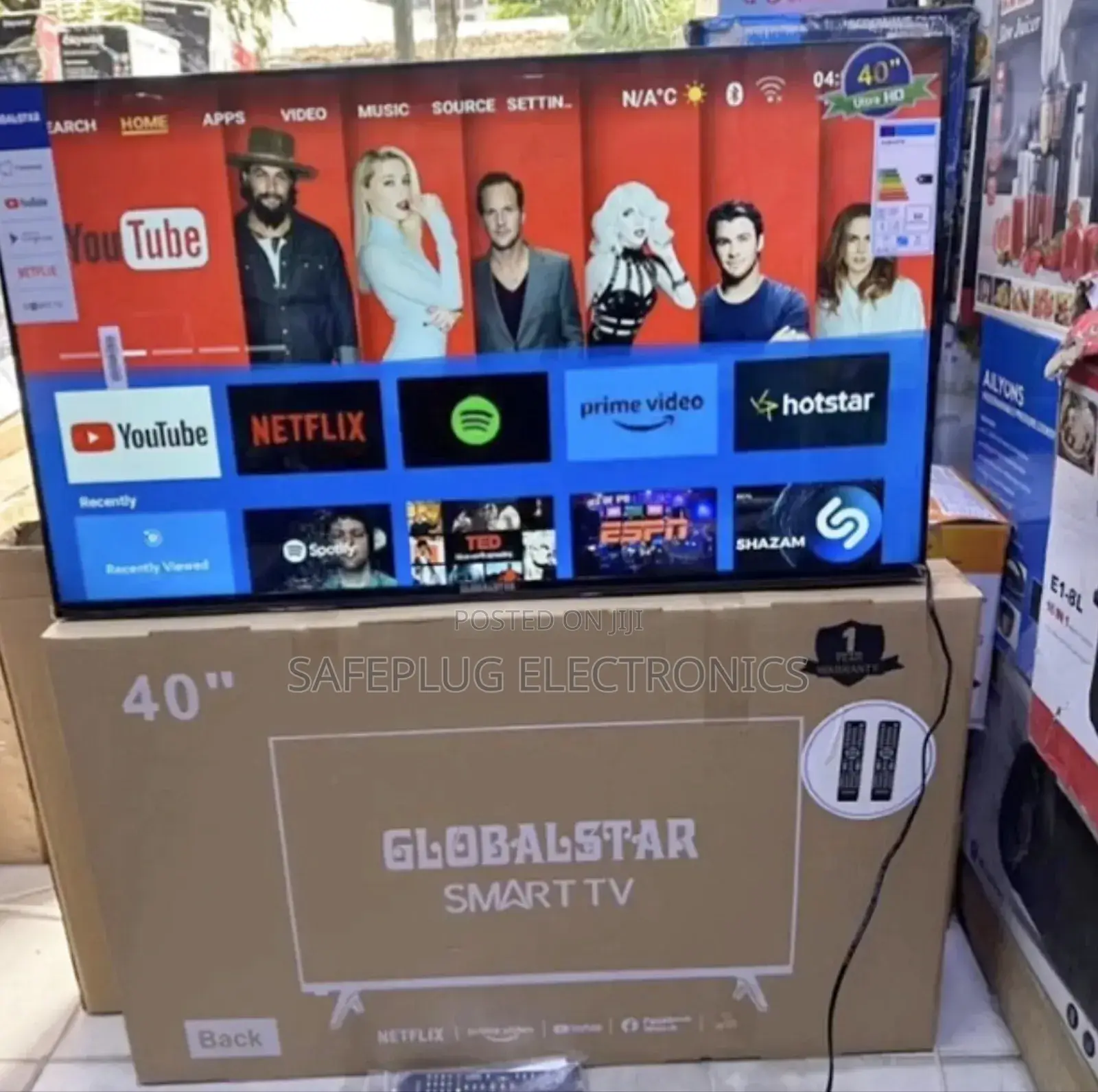 40-Inch Hd Display - Globalstar 40" Smart Tv, Slim Stylish Design