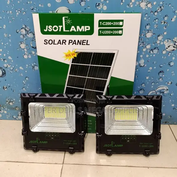 Outdoor Jsot 100w+100w Solar Floodlight Bright Auto on/Off Lamp