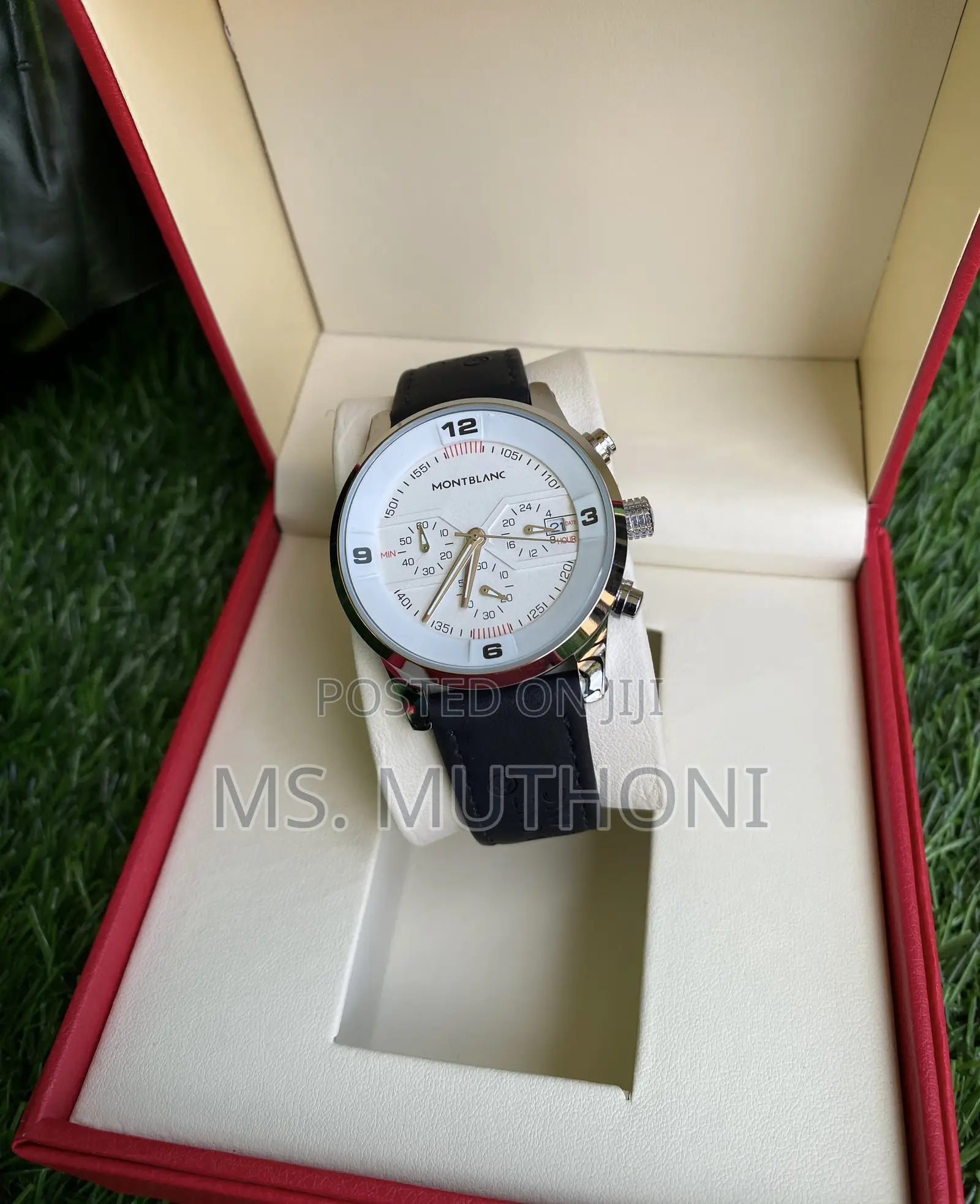 Suede Straps Montblanc Gents Chronograph Watch 
