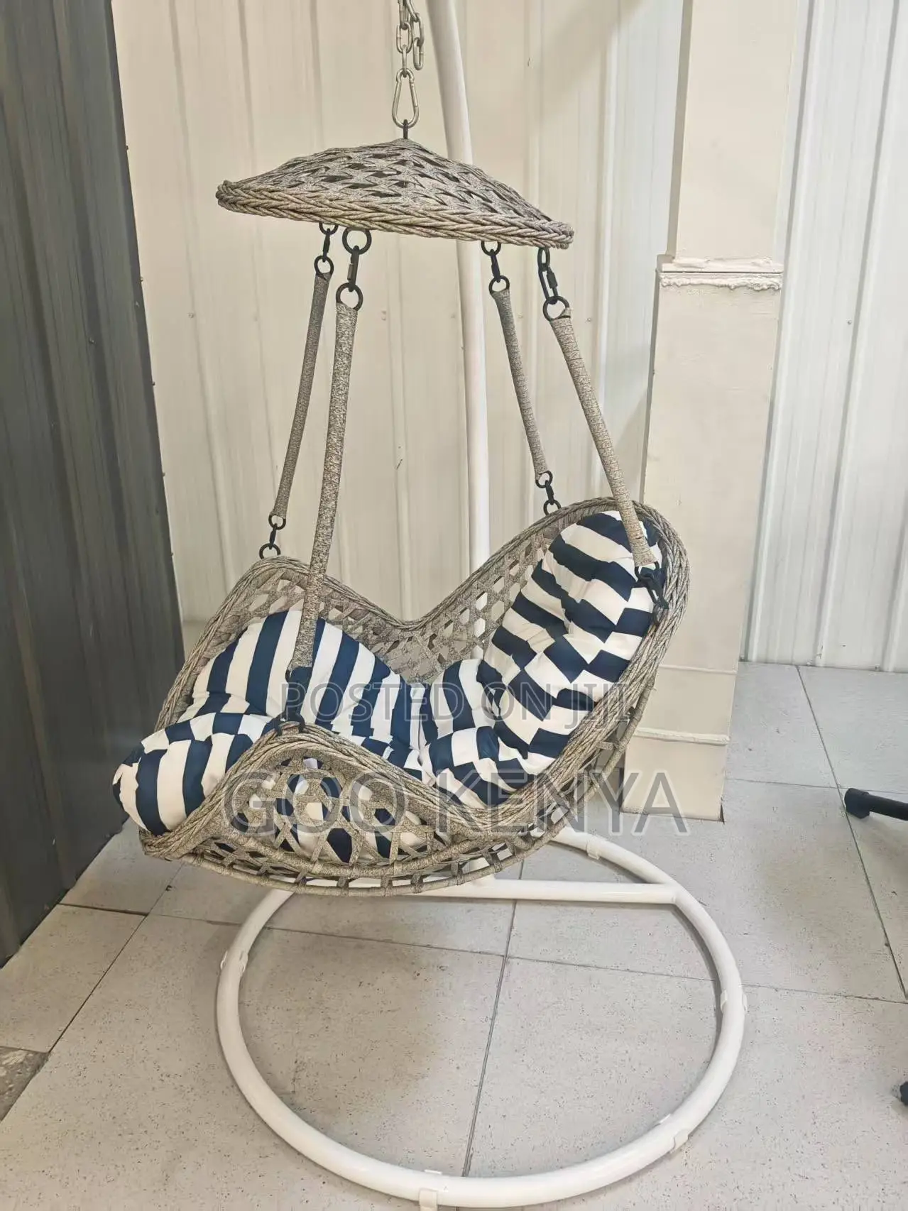 Outdoor Swing Chair; Balcony Egg Swing Standing Hammock Chair