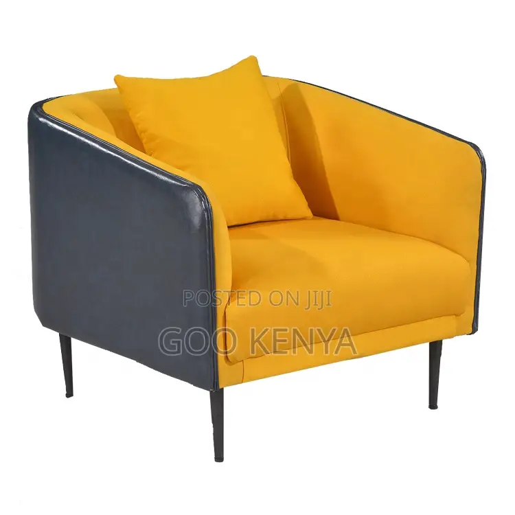 Living Room Chair; Cushioned Single Seat Fabric Chair With Back