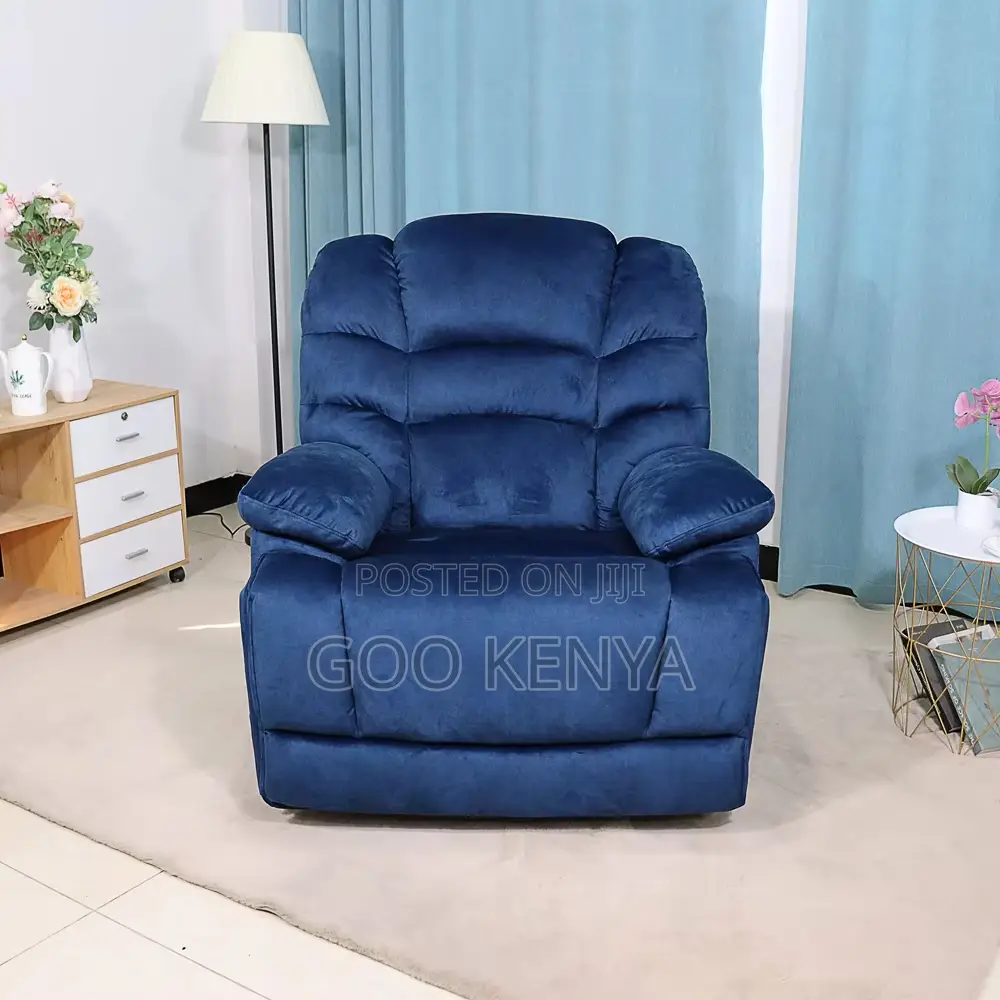 Home Sofa; Velvet Single Reclining Soft Sofa for Living Room