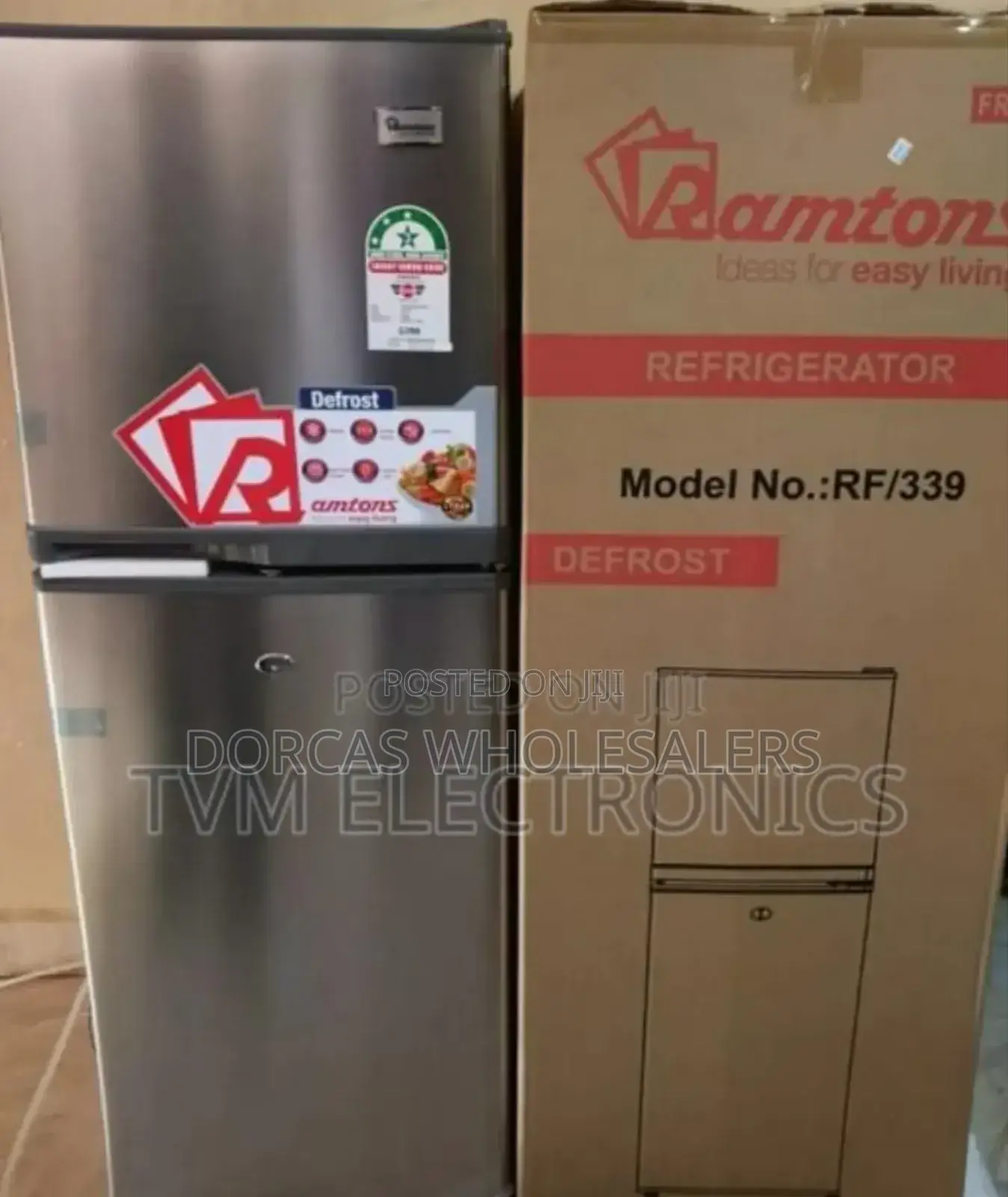 Ramtons Double Door 138litres Refrigerator