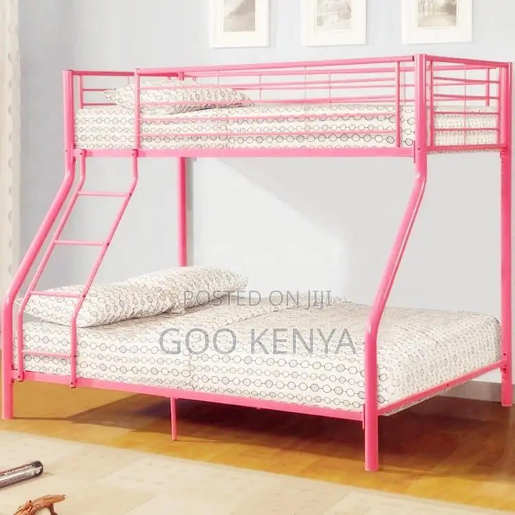 Home Bed; Modern Metal Double Bed With Built-in Stairs