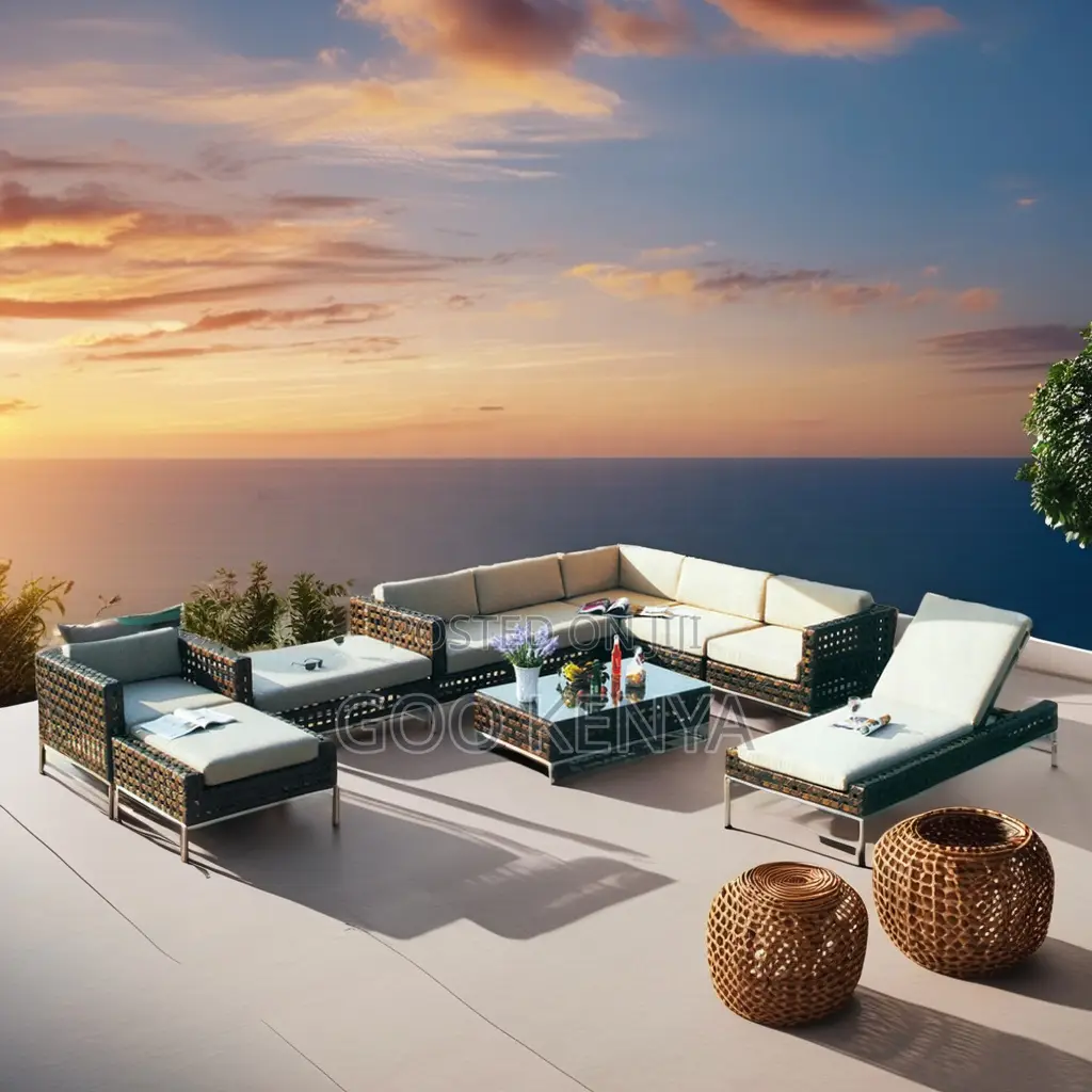 Outdoor Set; Modern Outdoor Woven Rattan Sofa