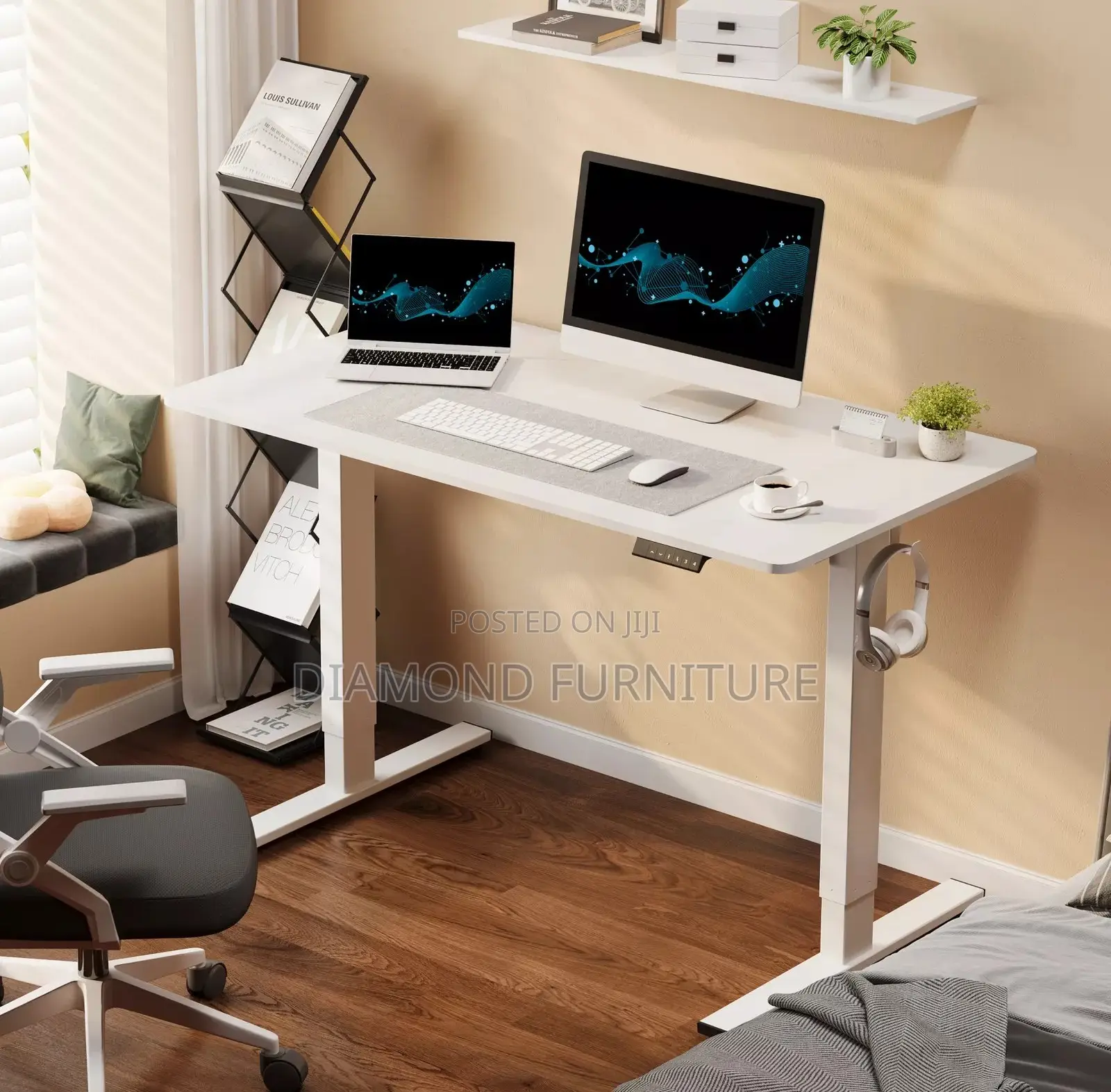 Office Furniture; Modern {120cm Height Adjustable Electric Office Desk