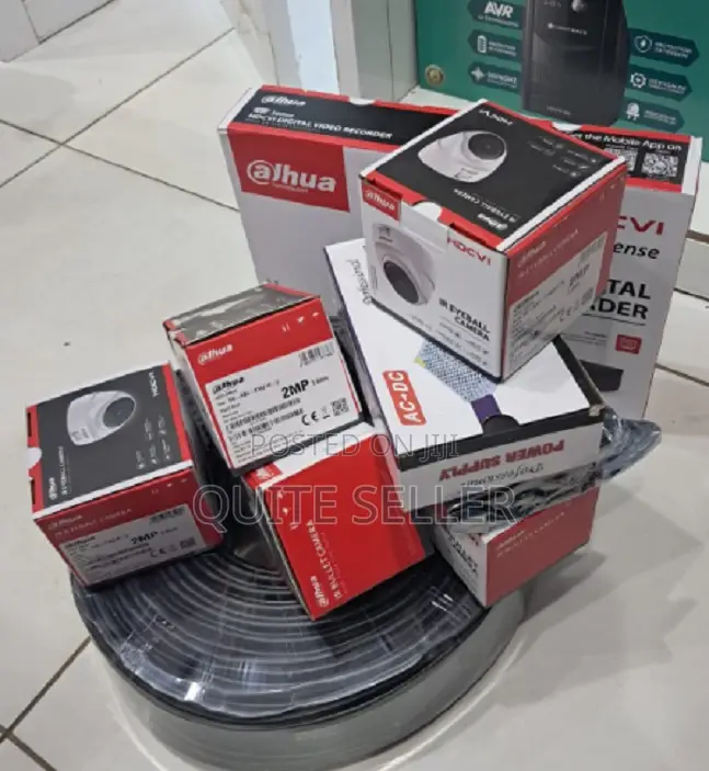 Dahua CCTV 4 Camera Set Full Package Kit With DVR Hd (Bullet or Dome)