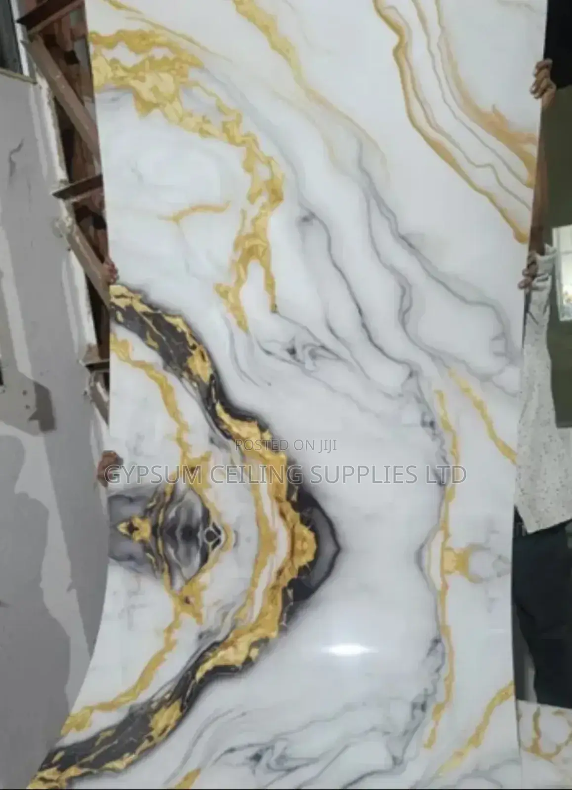 PVC Marble Sheet Golden Accent 3mm