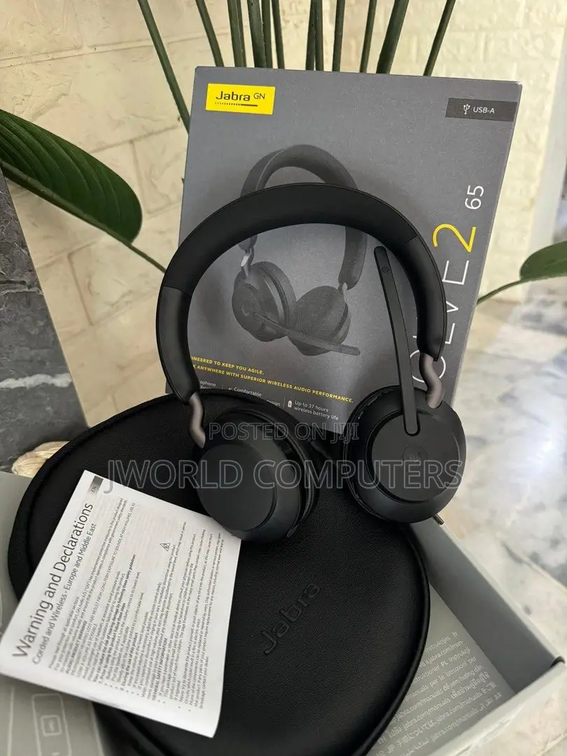 Jabra Evolve2 65, Stereo Headset Usb Type-a Bluetooth Black