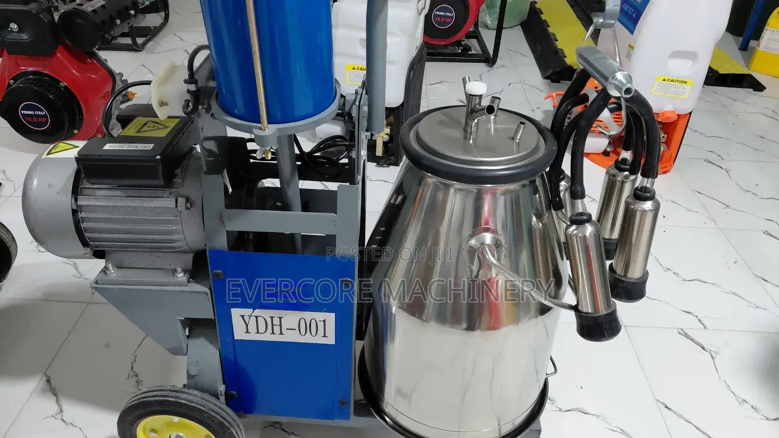Milano Italia Single Bucket Milking Machine 0.75hp Motor