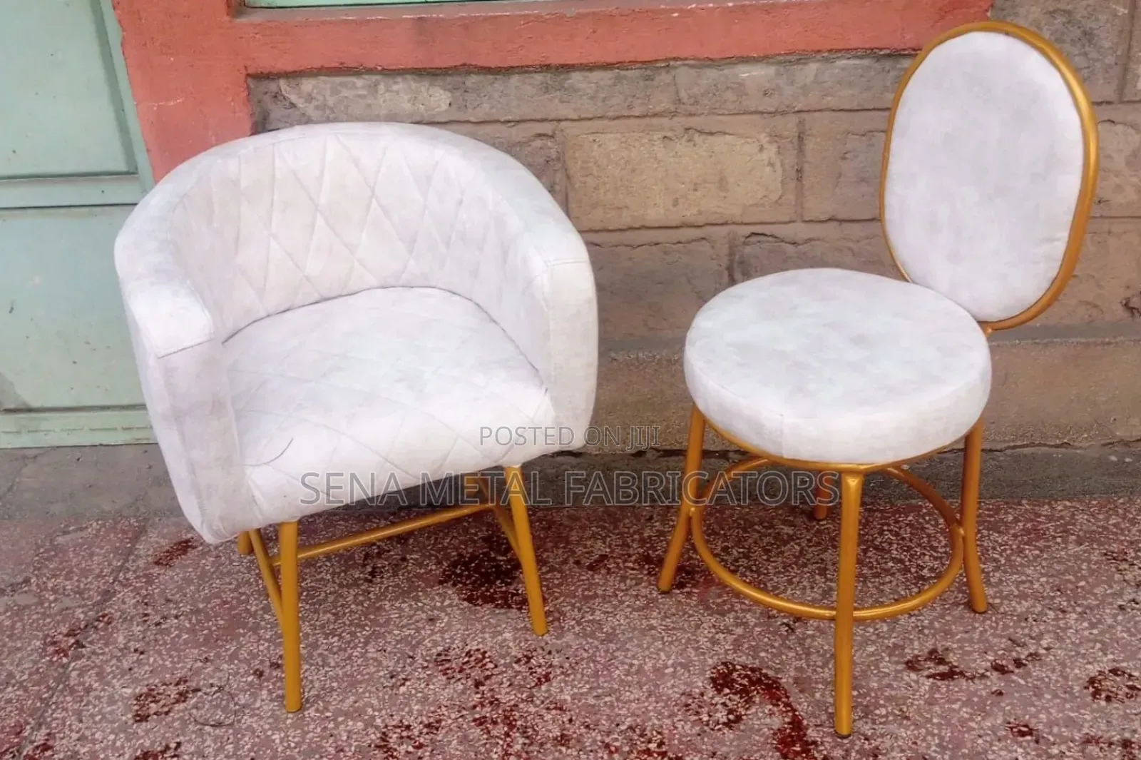 Cream Salon Set of Chairs.