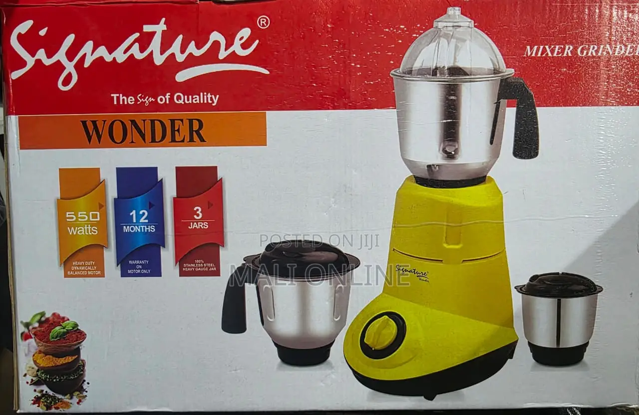 3-in-1 Wonder Mixer Grinder 550w With Stainless Steel 3 Jars.