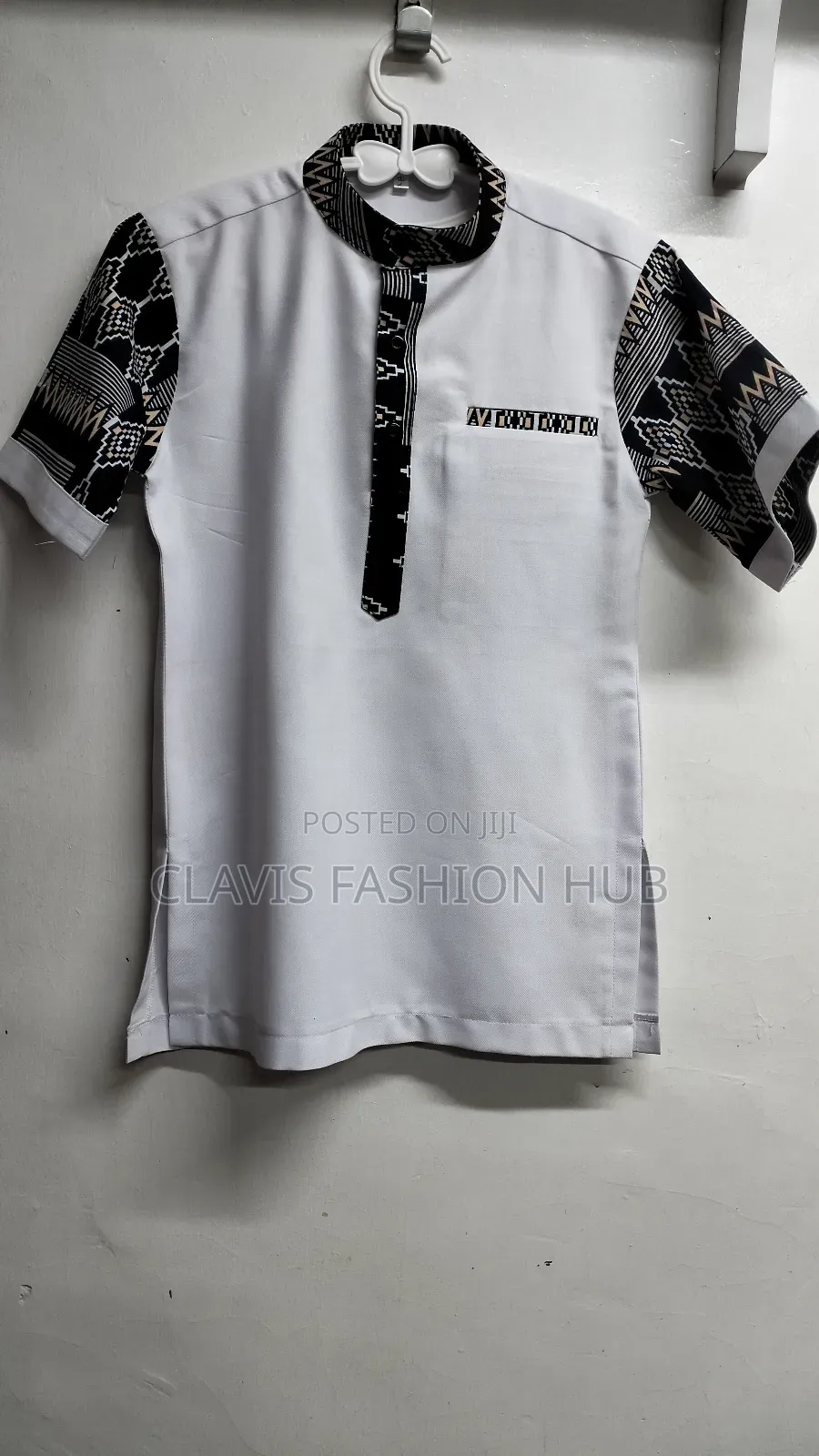White African Kitenge Boys Shirt Age 7-8yr