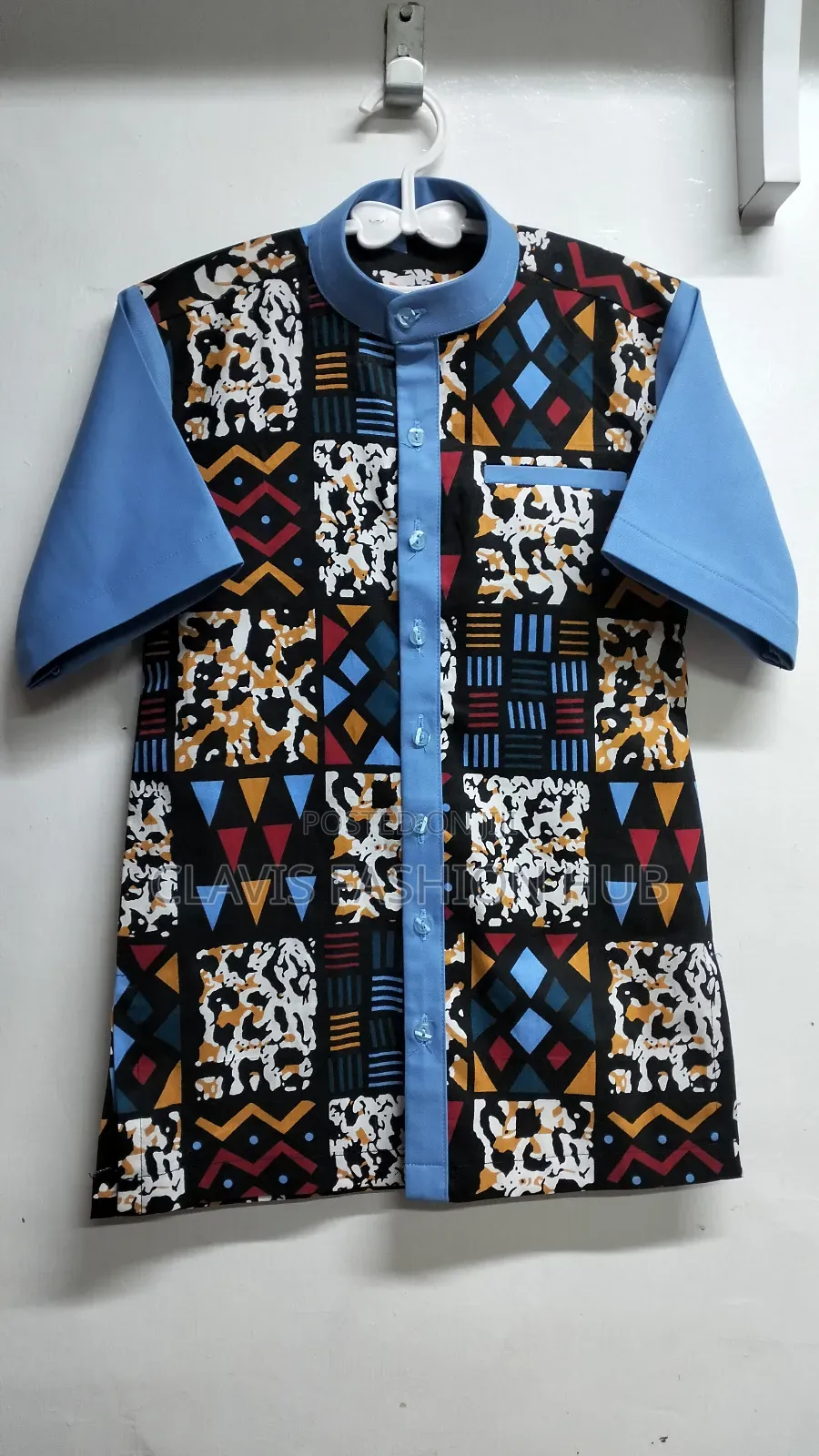 Tribal African Print 7-8yr Boys Shirt