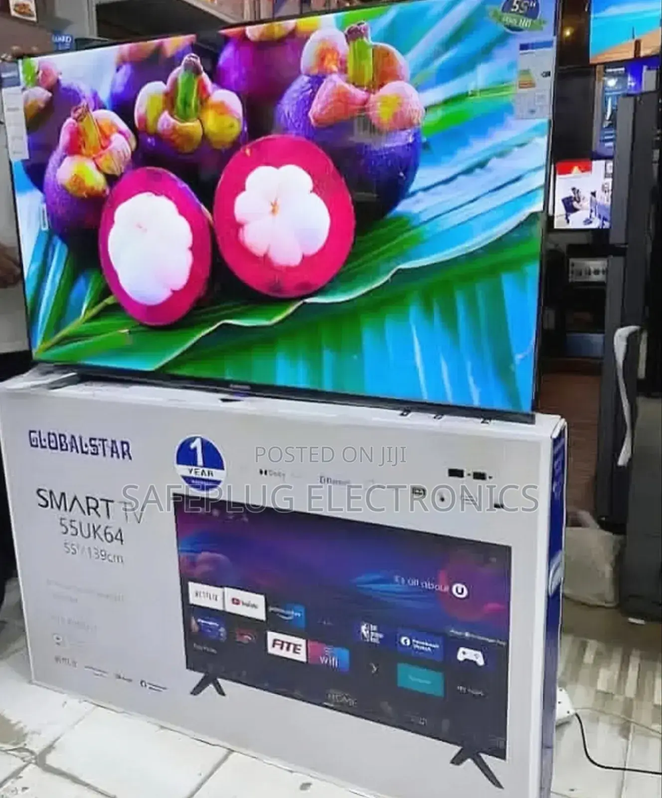 55-Inch Ultra Hd Display Resolution - Globalstar Smart Android Tv