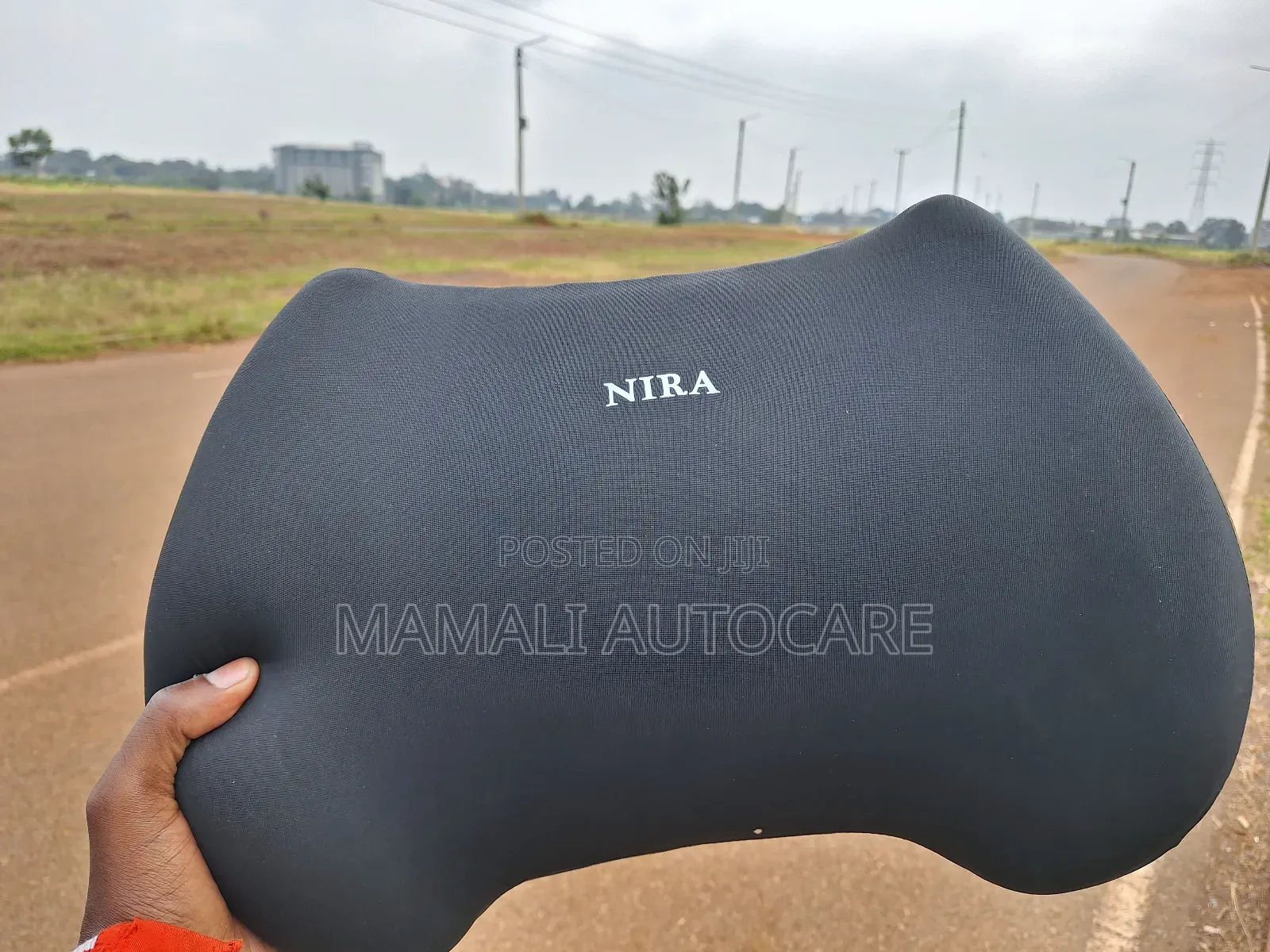 2 PCS Back Headrest Cushion Set Car Accessories Black Grey Colors