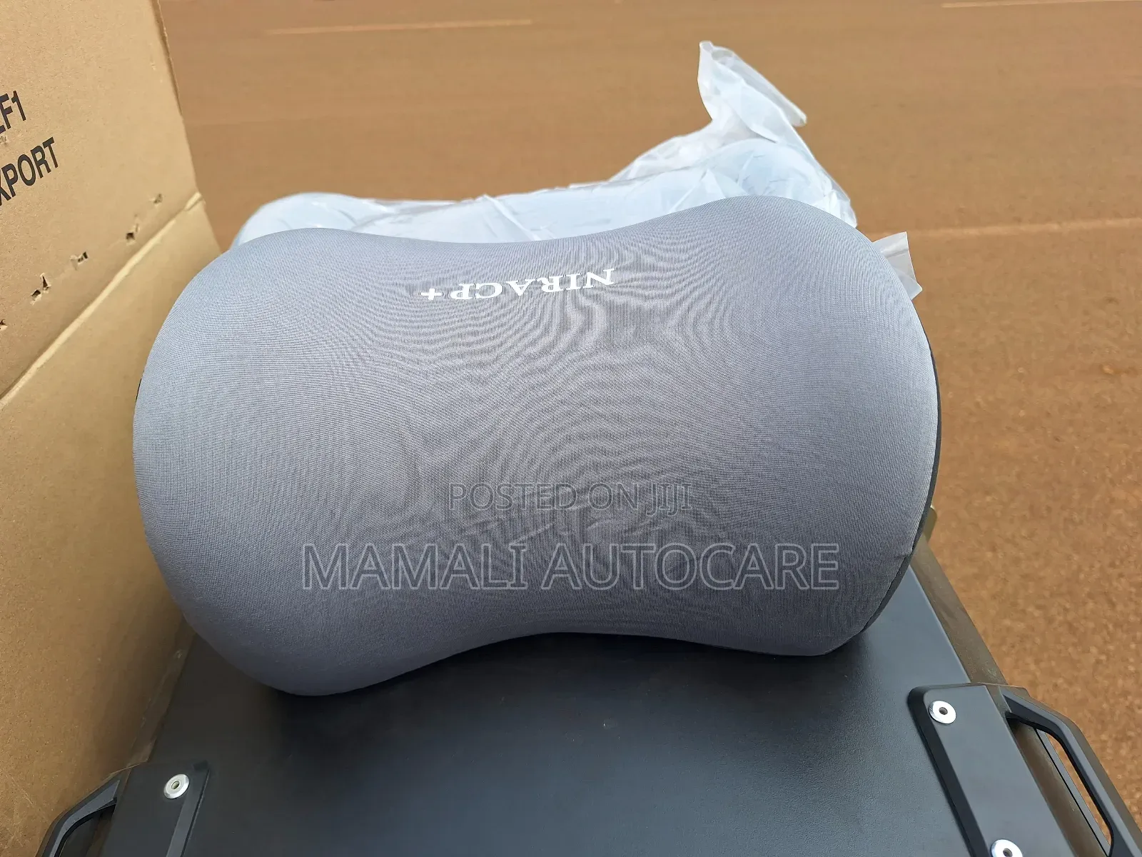 Universal Car Headrest Back Cushion 2 PCS Black /Grey