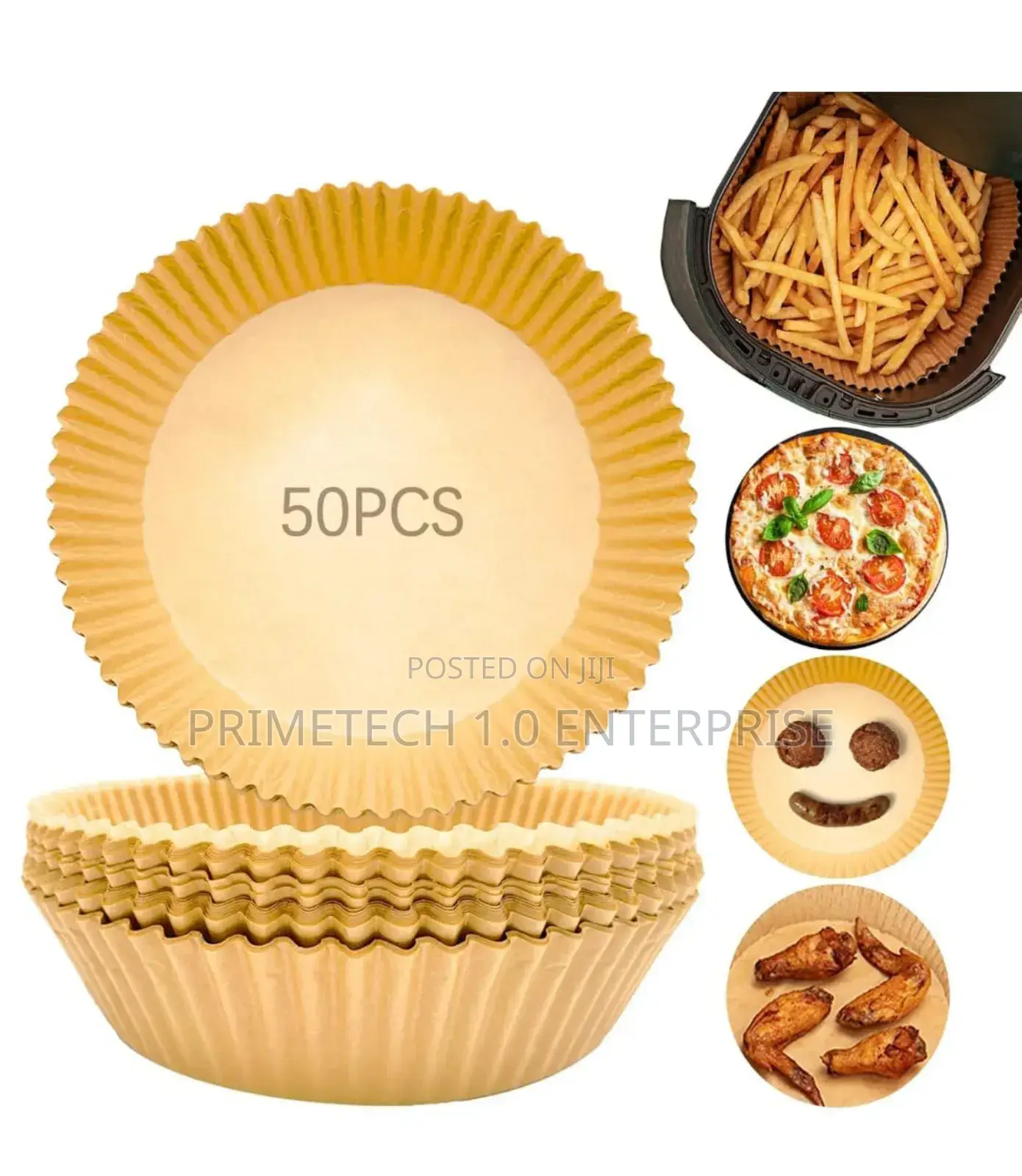 50pcs 24cm Diameter Disposable Air Fryer Liners