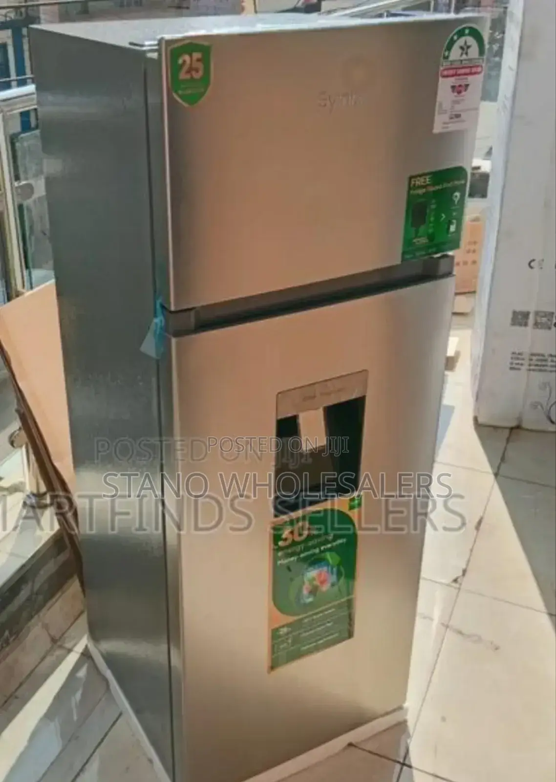 Syinix 210l Double Door With Inbuilt Dispenser