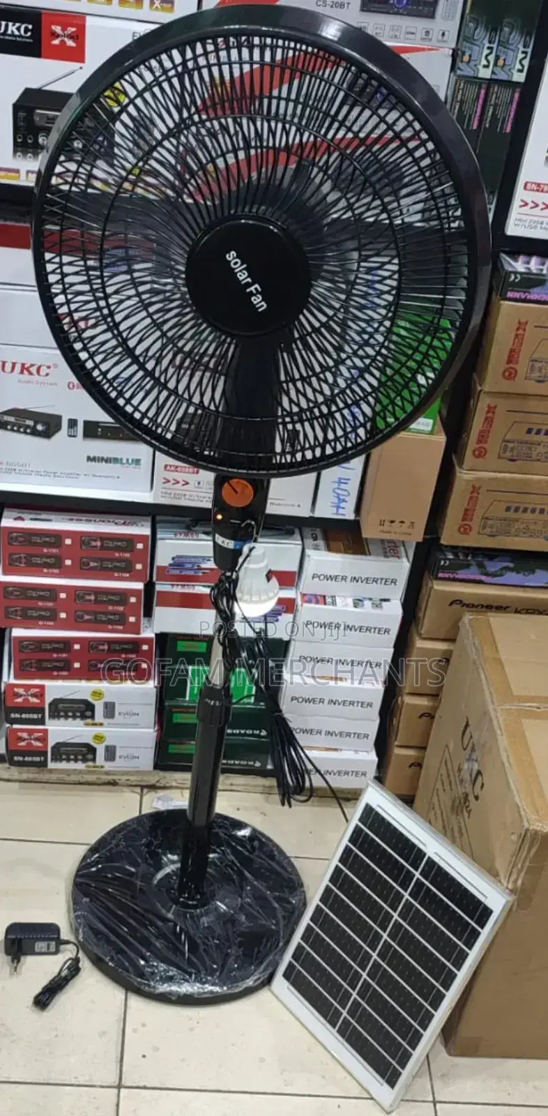Ac/Dc Solar Fans With Bulb