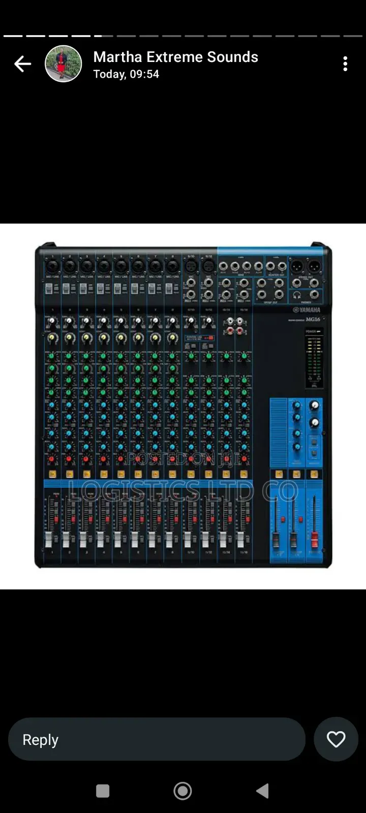 Yamaha Mg16xu 16 Channel Audio Mixing Console With Usb and Fx