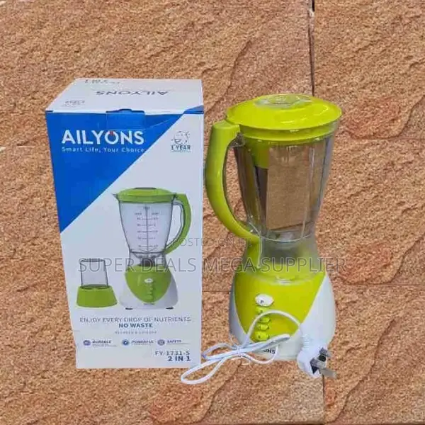 Ailyons 1.8 Litres 2-in-1 Blender and Grinder Durable High Power Motor