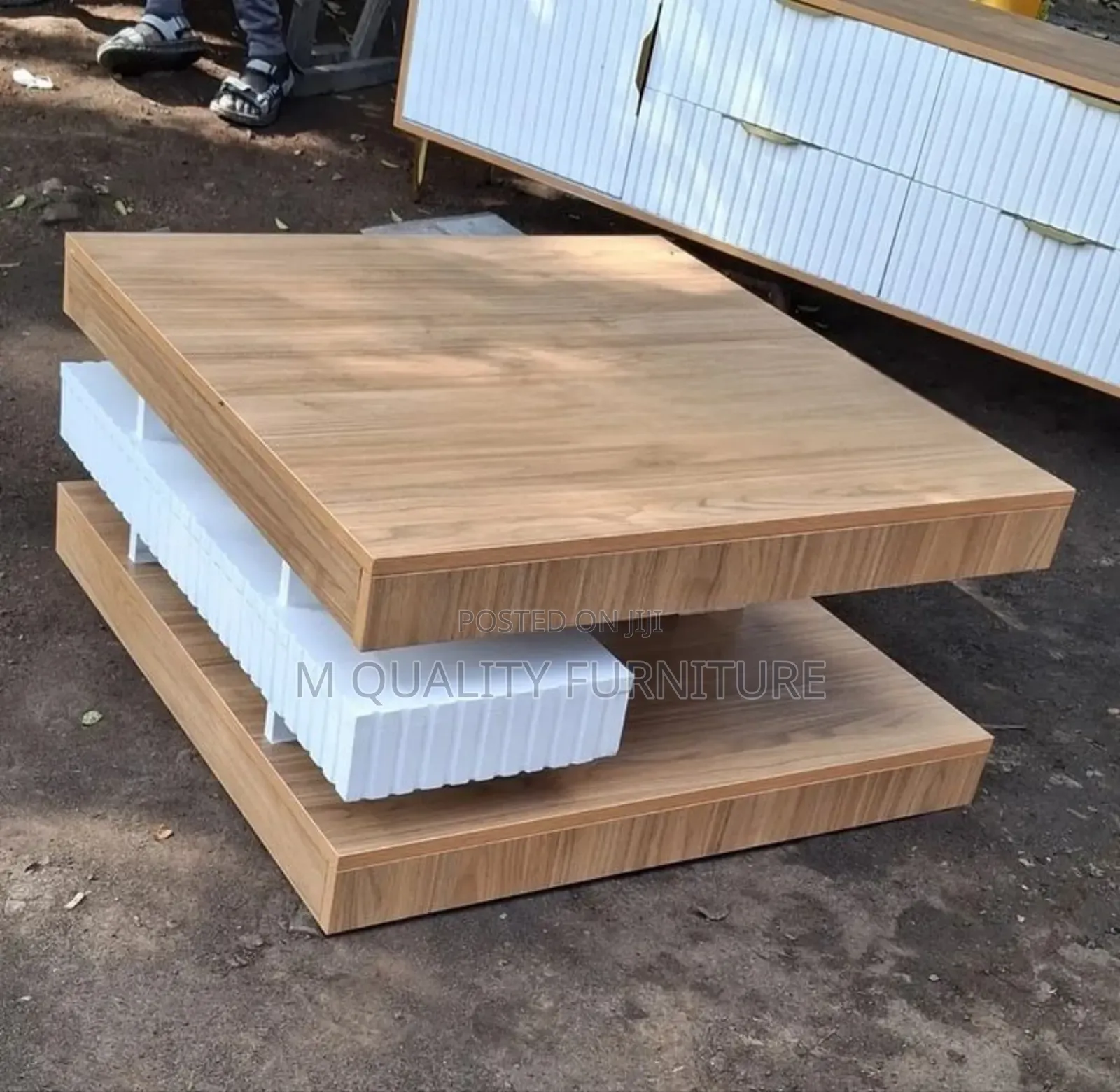 Brown and White Classy Coffee Tables