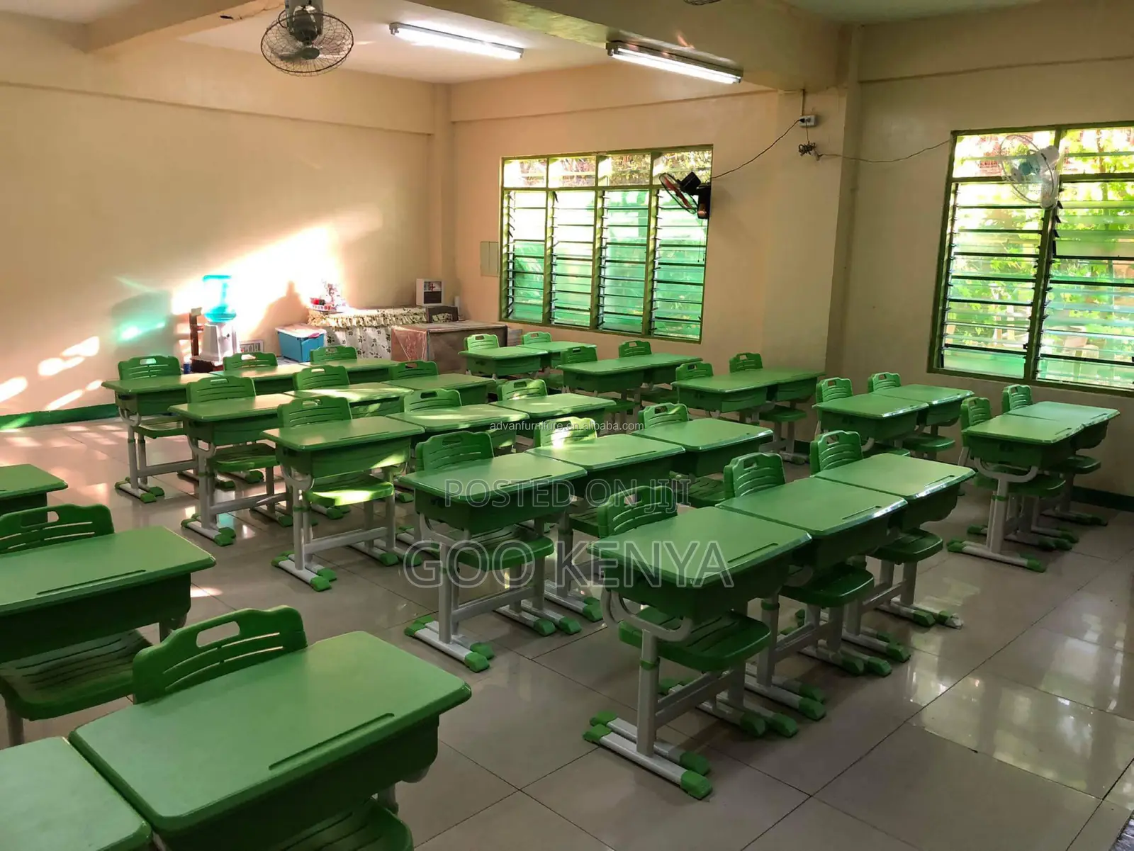 School Kid's Desk; Kids’ Writing Desk With Chair and Organizer Shelves