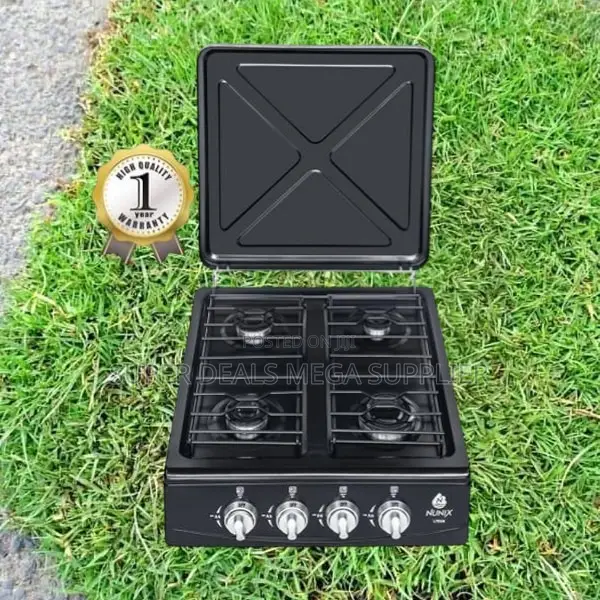 Easy Clean Reliable Nunix Table Top Gas Cooker With 4 Burners