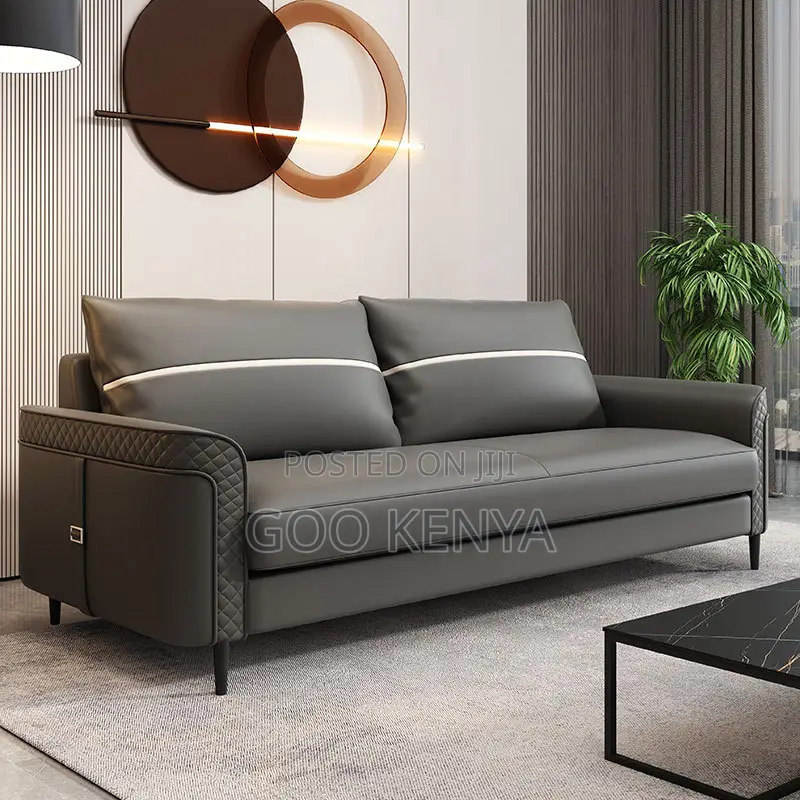 Home/Office Sofa; Modern 5-Seater Leather Sofa for Living Room/Office