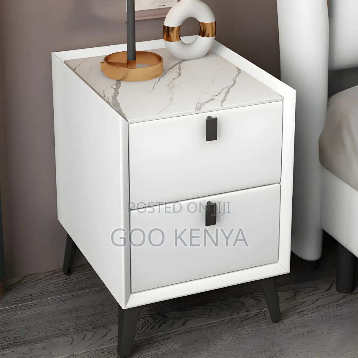 Home Nightstand; Solid Wood Bedside Cabinet With Storage
