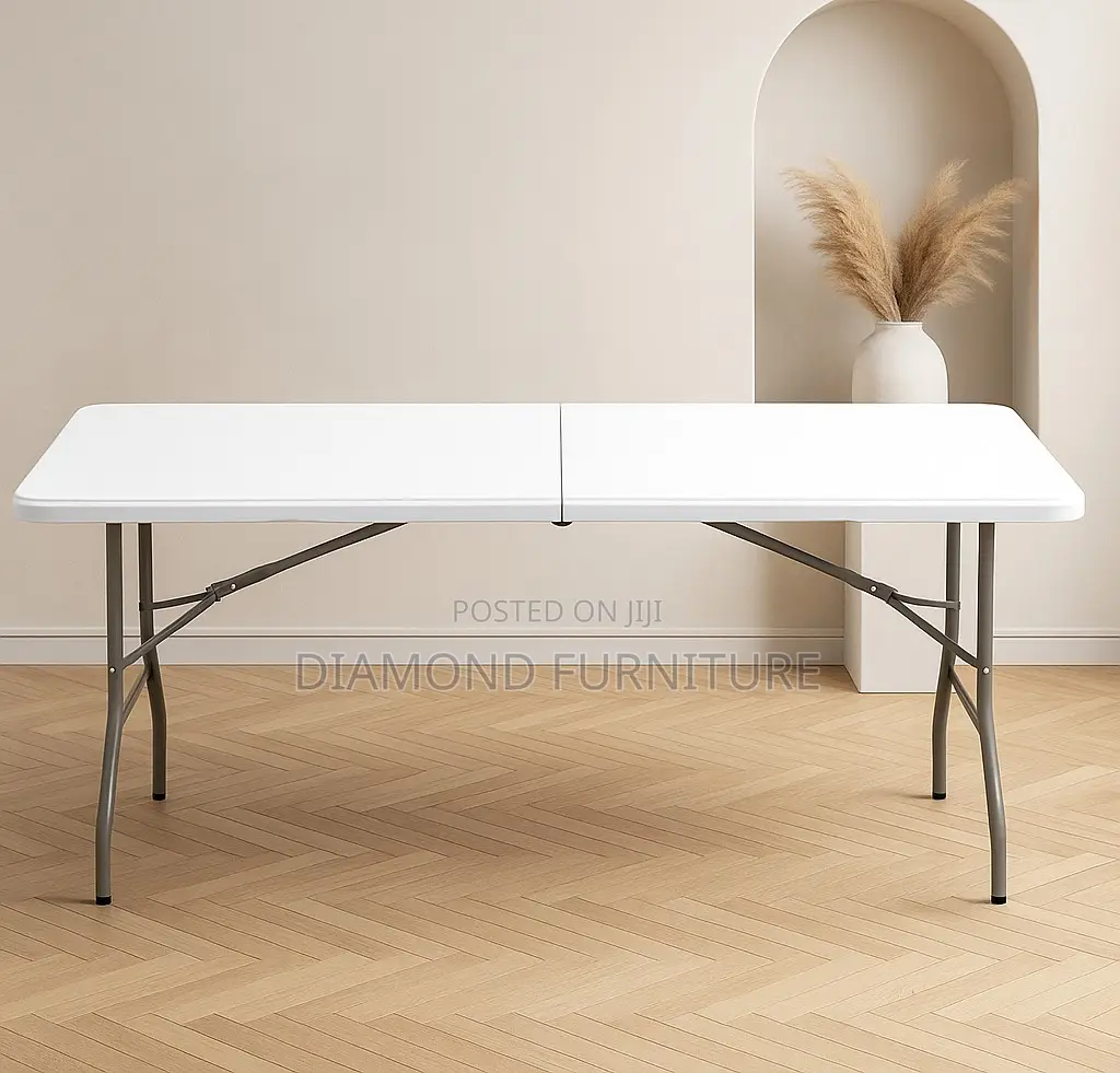 Office Furniture; Durable Foldable Plastic- Table for Indoor Outdoor