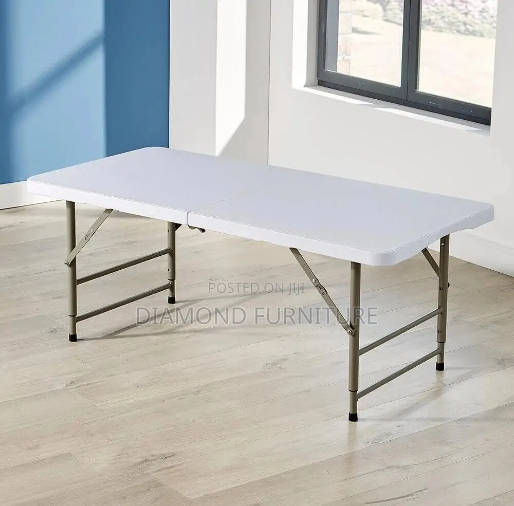 Office Furniture; Durable Foldable Plastic- Table for Indoor Outdoor