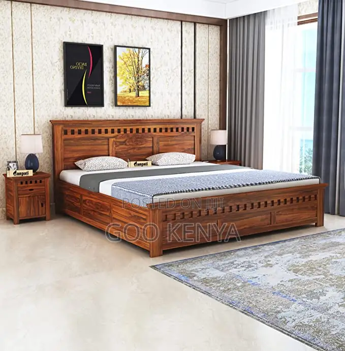 Home Bed; Classic Mahogany Master Bedroom Bed