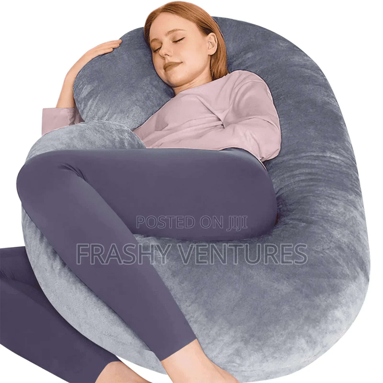 C Shaped Velvet Pregnancy Pillow