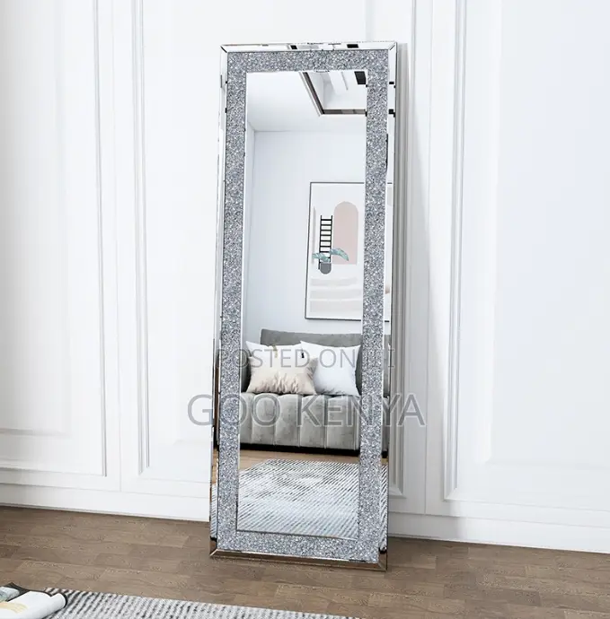 Home Standing Mirror;Tall Full-Body Dressing Mirror With Wood Frame